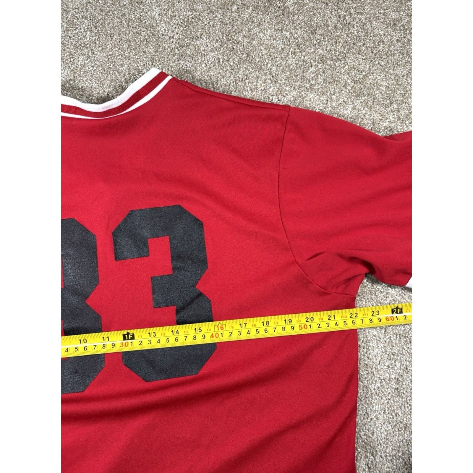Vintage VINTAGE Lost Boys Band Red Jersey Pullover Shirt M/L Unisex Adults Short Sleeve V-Neck 90s Rock Hip Hop Retro USA #33 Size US M / EU 48-50 / 2 - 8 Thumbnail