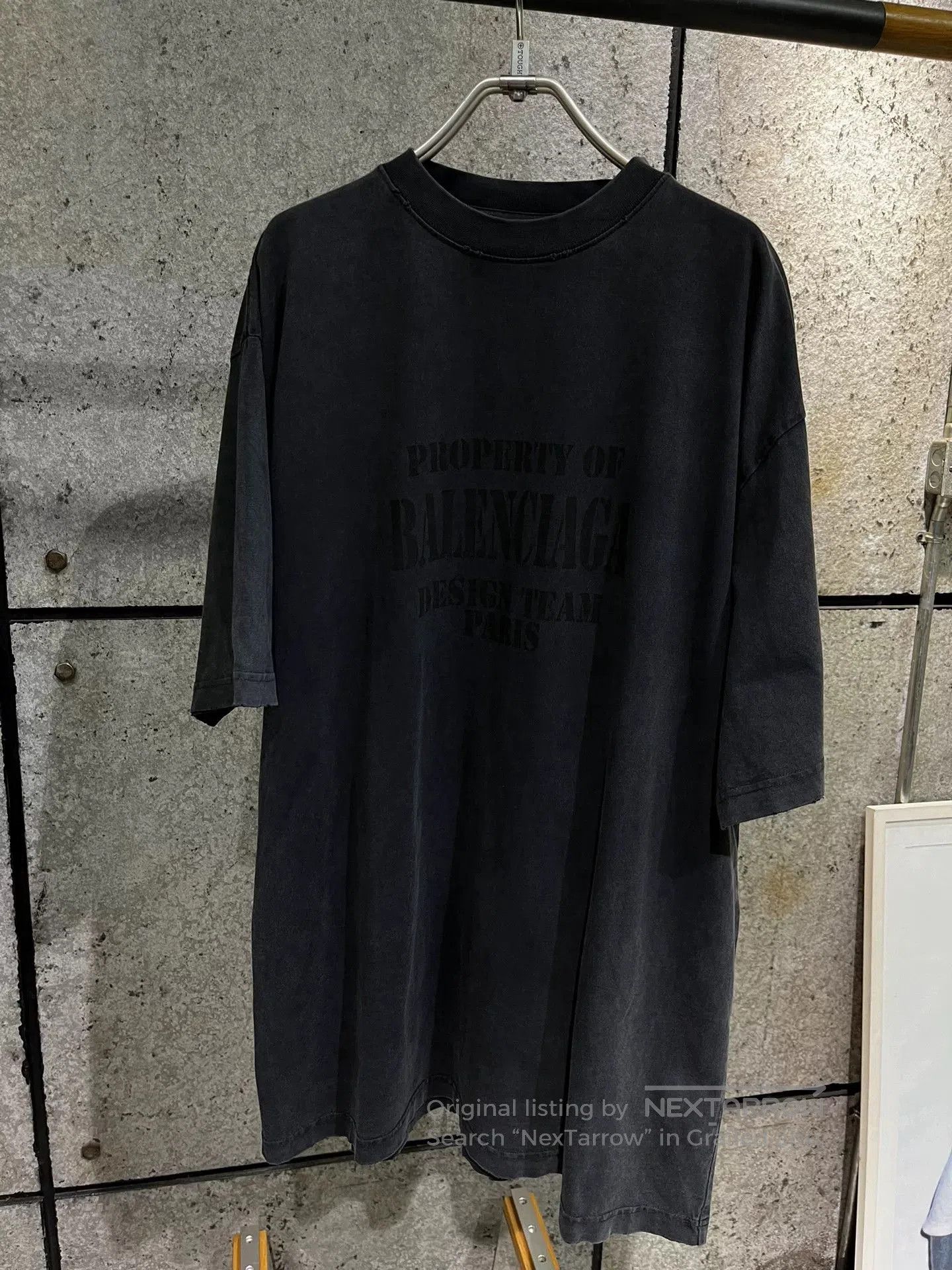 Balenciaga Balenciaga Design Team Black Distressed Tee M. Size US M / EU 48-50 / 2 - 2 Thumbnail