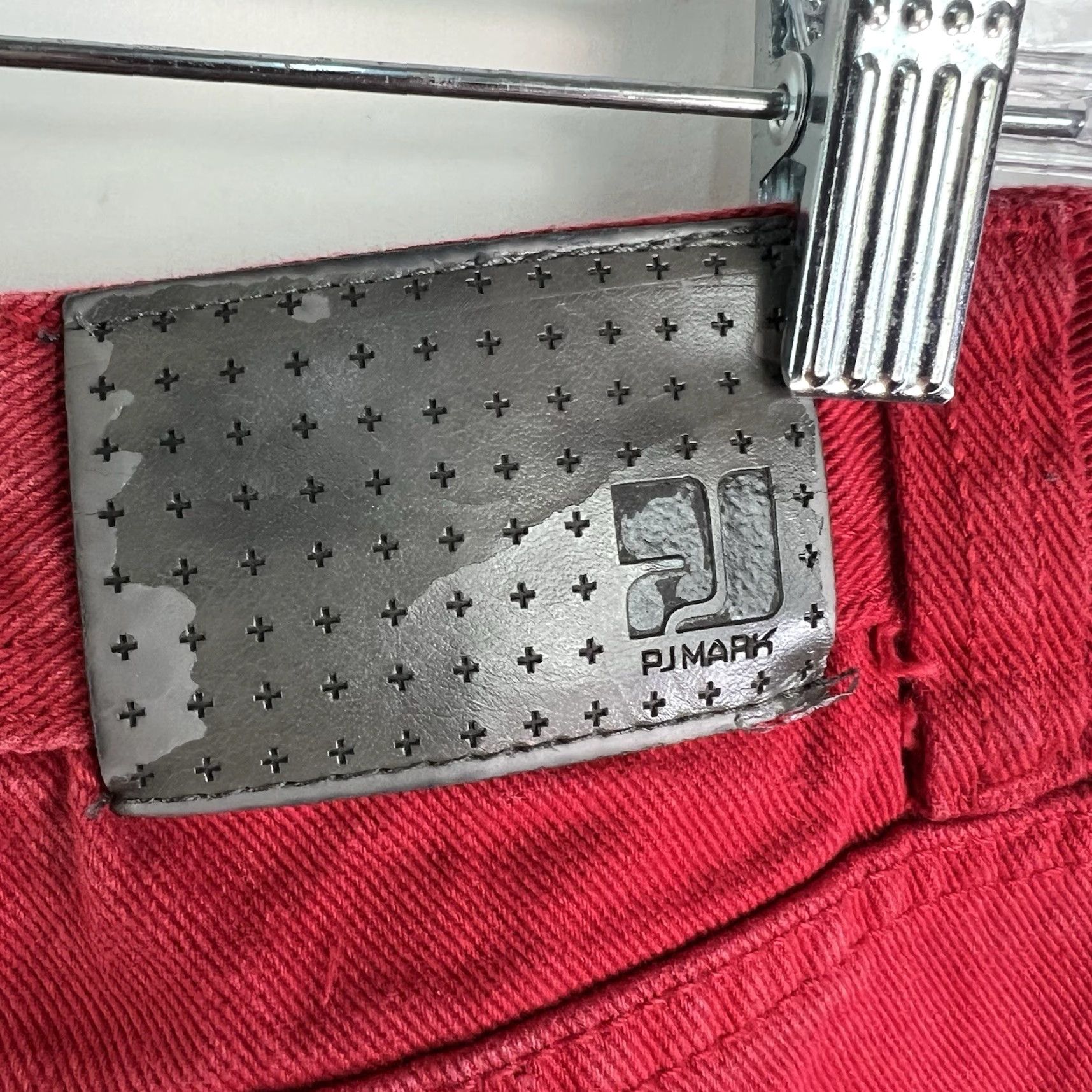 Denime PJ Mark Denim Straight Leg Jeans Men 36X32 Red Size 36 Regular Cotton Denim 5-Pocket Zipper Button Mid Rise Vintage Not Size US 36 / EU 52 - 6 Thumbnail