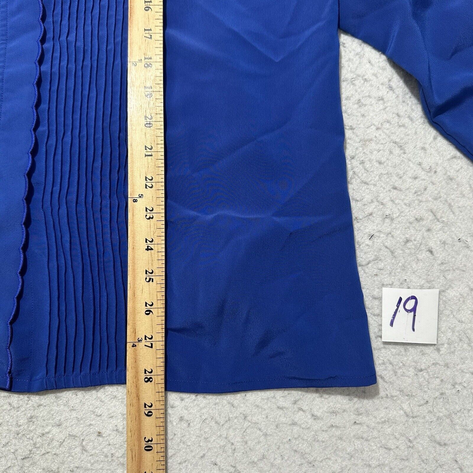 Other Liz Baker 18W Lightweight Button Down Blouse Royal Blue Size XXL / US 16-18 / IT 52-54 - 8 Thumbnail