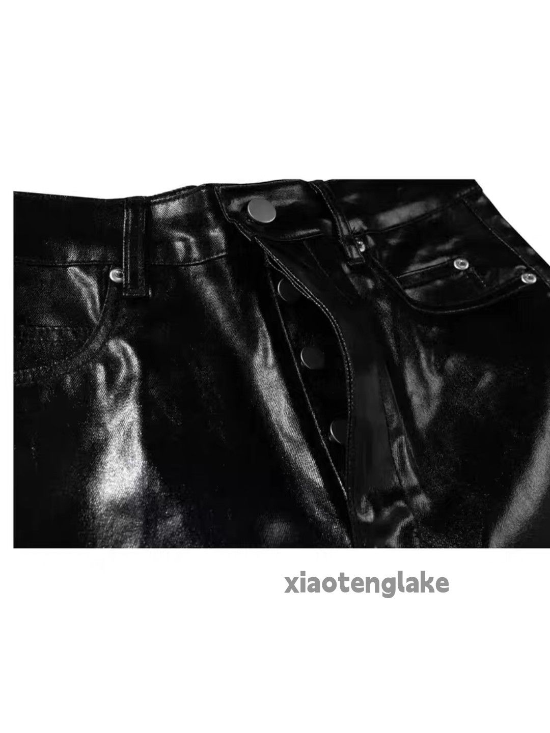 Jean ltx vintage punk grunge wax coated hiphop pants Size US 30 / EU 46 - 6 Thumbnail
