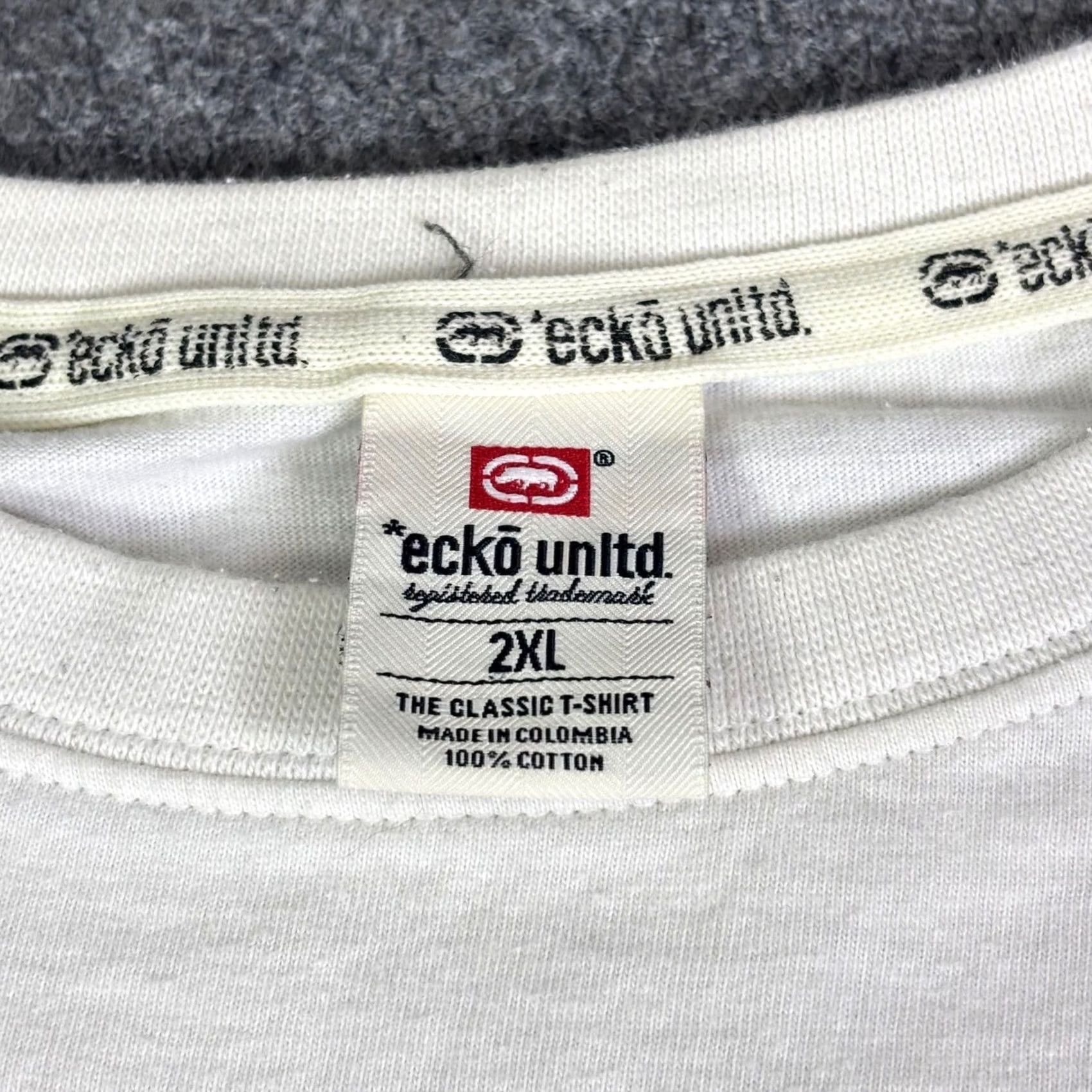Ecko Unltd. VINTAGE Ecko Unltd White Rhino Logo Paisley Graphic T-Shirt 2XL 00s Mens Size US XXL / EU 58 / 5 - 6 Thumbnail