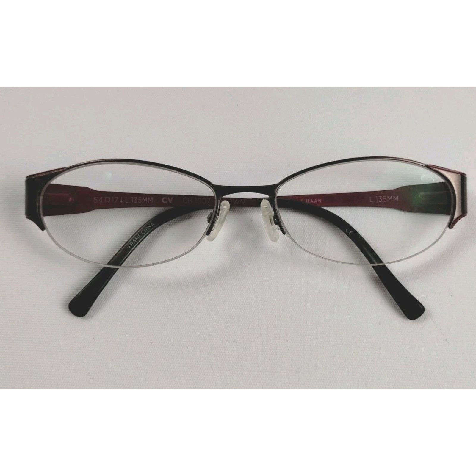 Cole Haan Cole Haan Eyeglasses Frames Brown Maroon / Burgundy CH1007 Size ONE SIZE - 1 Thumbnail