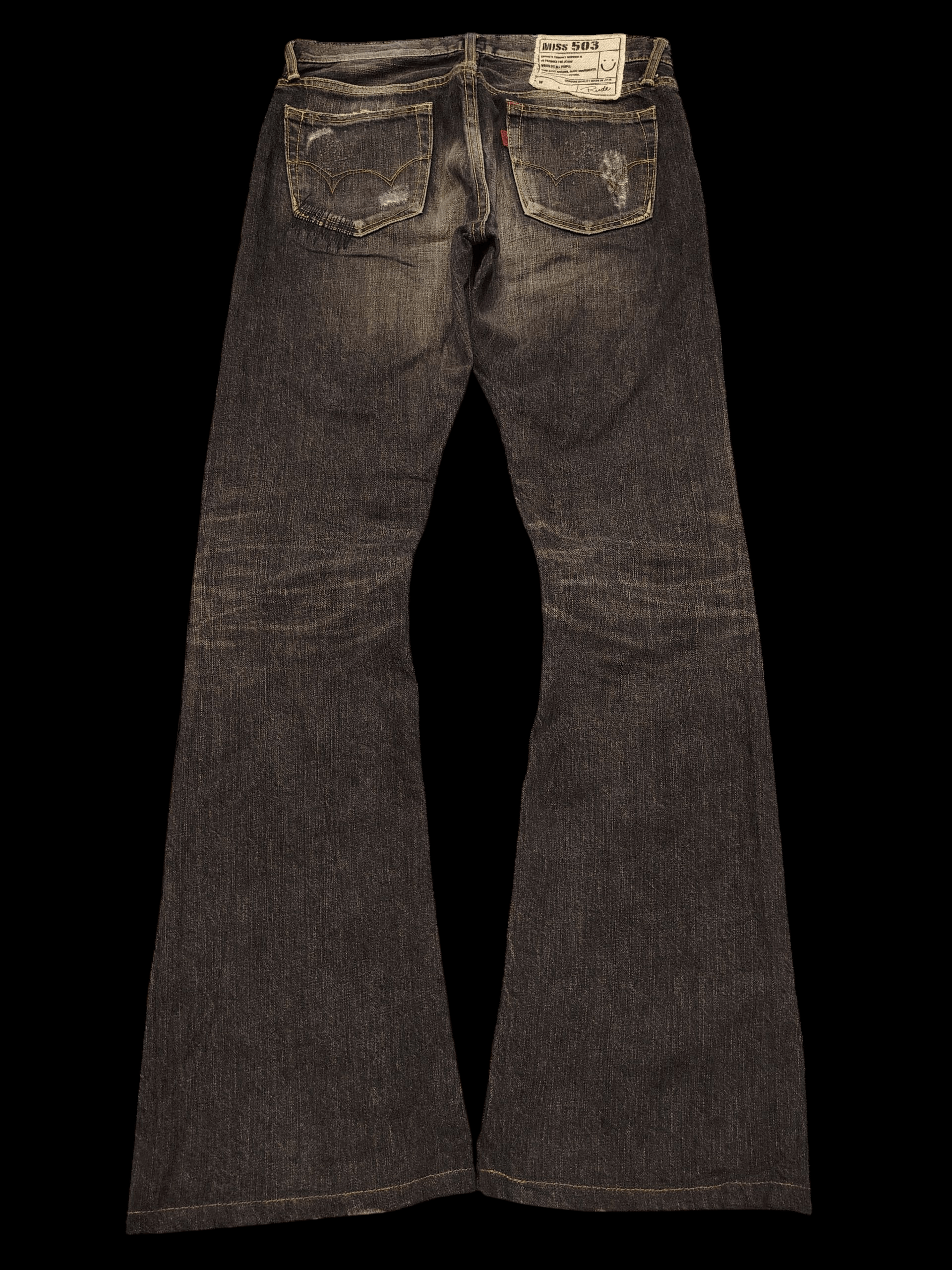 Edwin Japanese Edwin Ripped Flared Jeans I6W9 Style Size US 29 - 2 Thumbnail