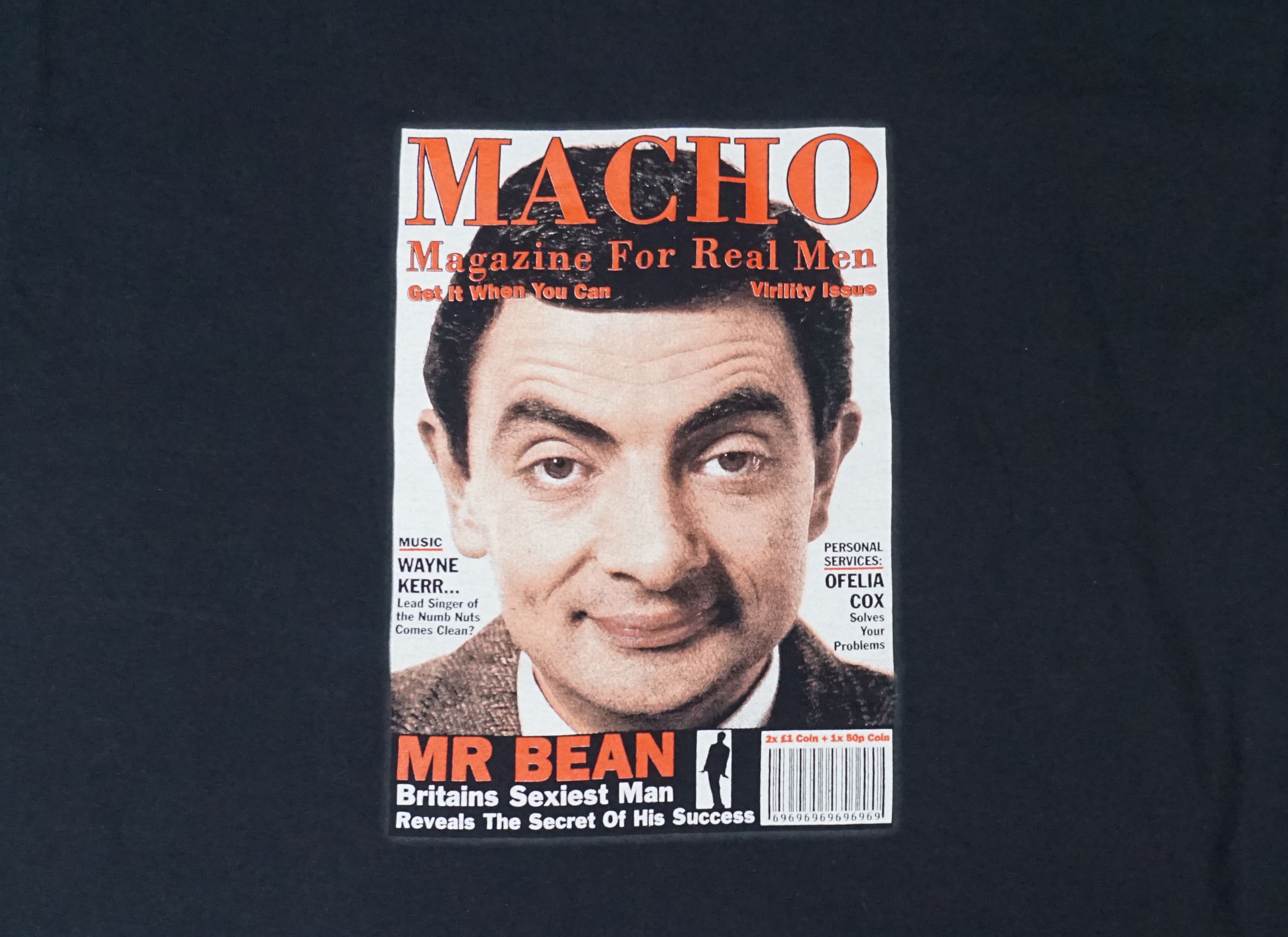 Mostly Heard Rarely Seen × Vintage 90's Mr bean Macho Face Magazine Promo T-shirt Size US XL / EU 56 / 4 - 2 Thumbnail