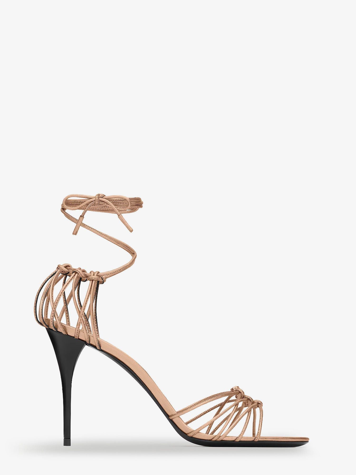 Saint Laurent Paris Babylone 90 Leather Sandals Size US 7 / IT 37 - 1 Thumbnail