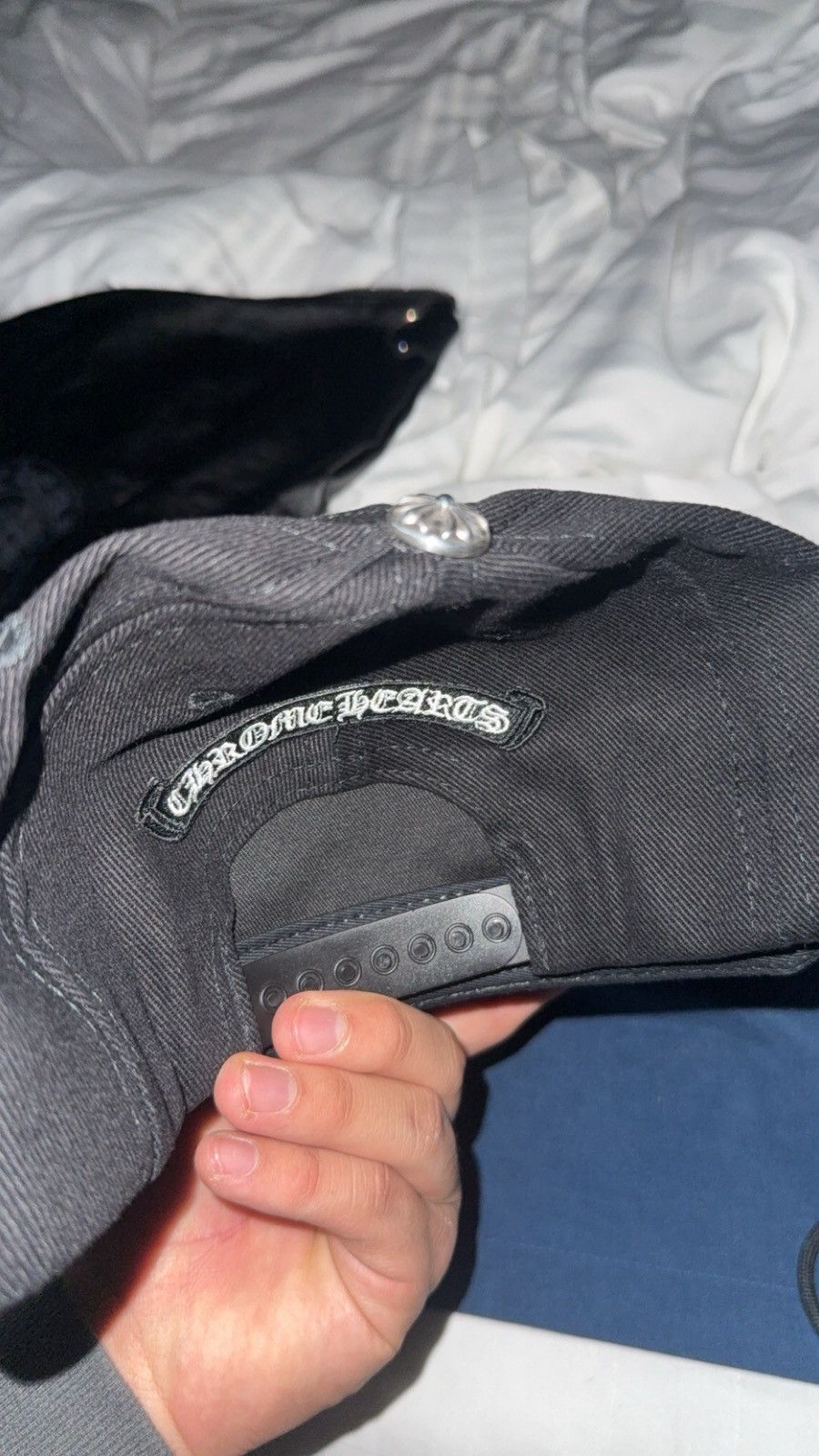 Chrome Hearts Chrome Hearts Vertical Logo Baseball Hat Size ONE SIZE - 3 Thumbnail