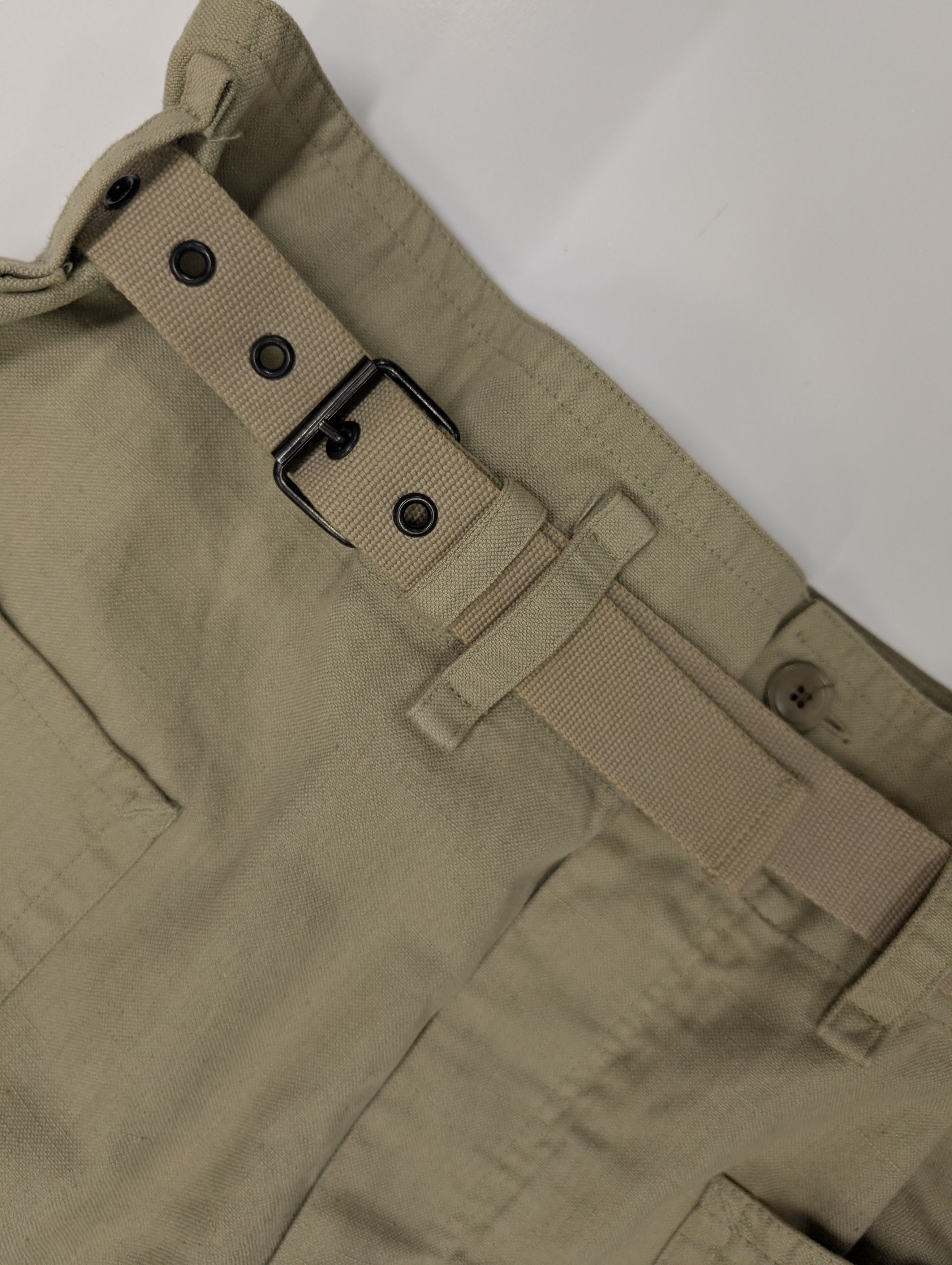 Isabel Marant Etoile Beige Canvas High Waist Belted Shorts Size 25" / US 0 / IT 36 - 3 Thumbnail