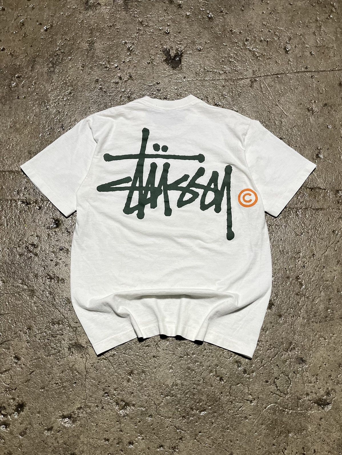 CRAZY VINTAGE 90s STUSSY SKATER TEE SHIRT LOGO STREETWEAR
