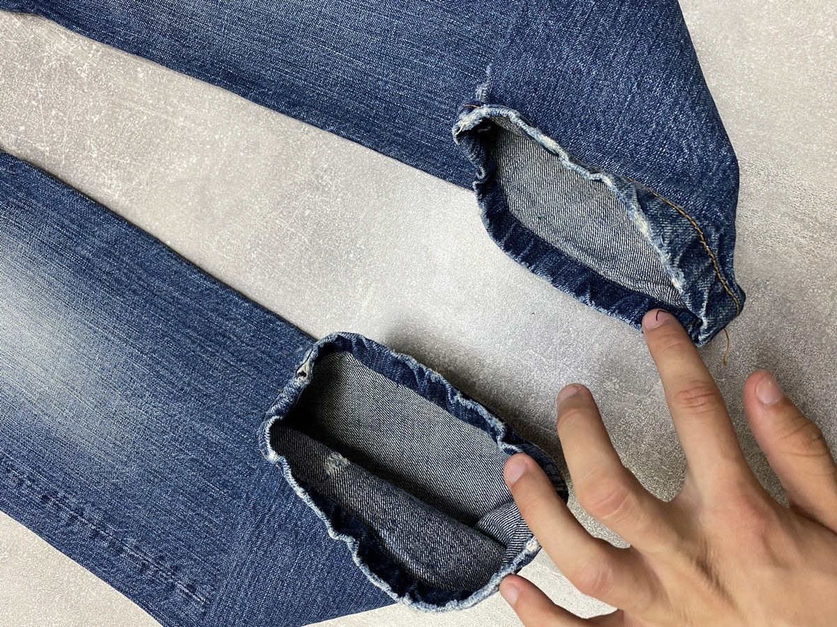 Designer × Dirk Bikkembergs Dirk Bikkembergs Sport Couture Cut Raw Denim Jeans Size US 34 / EU 50 - 7 Thumbnail