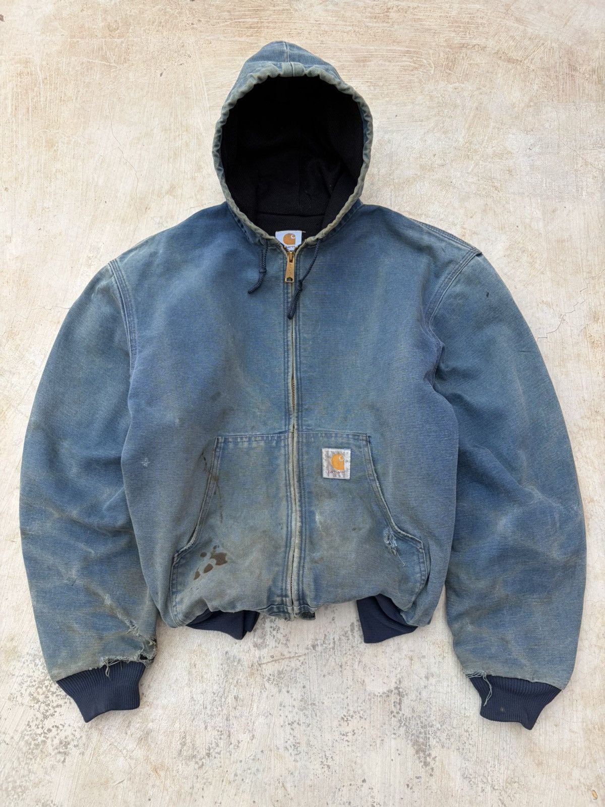 Carhartt Vintage 1999 Sunfaded Carhartt Active Hooded Jacket Size US XL / EU 56 / 4 - 1 Thumbnail