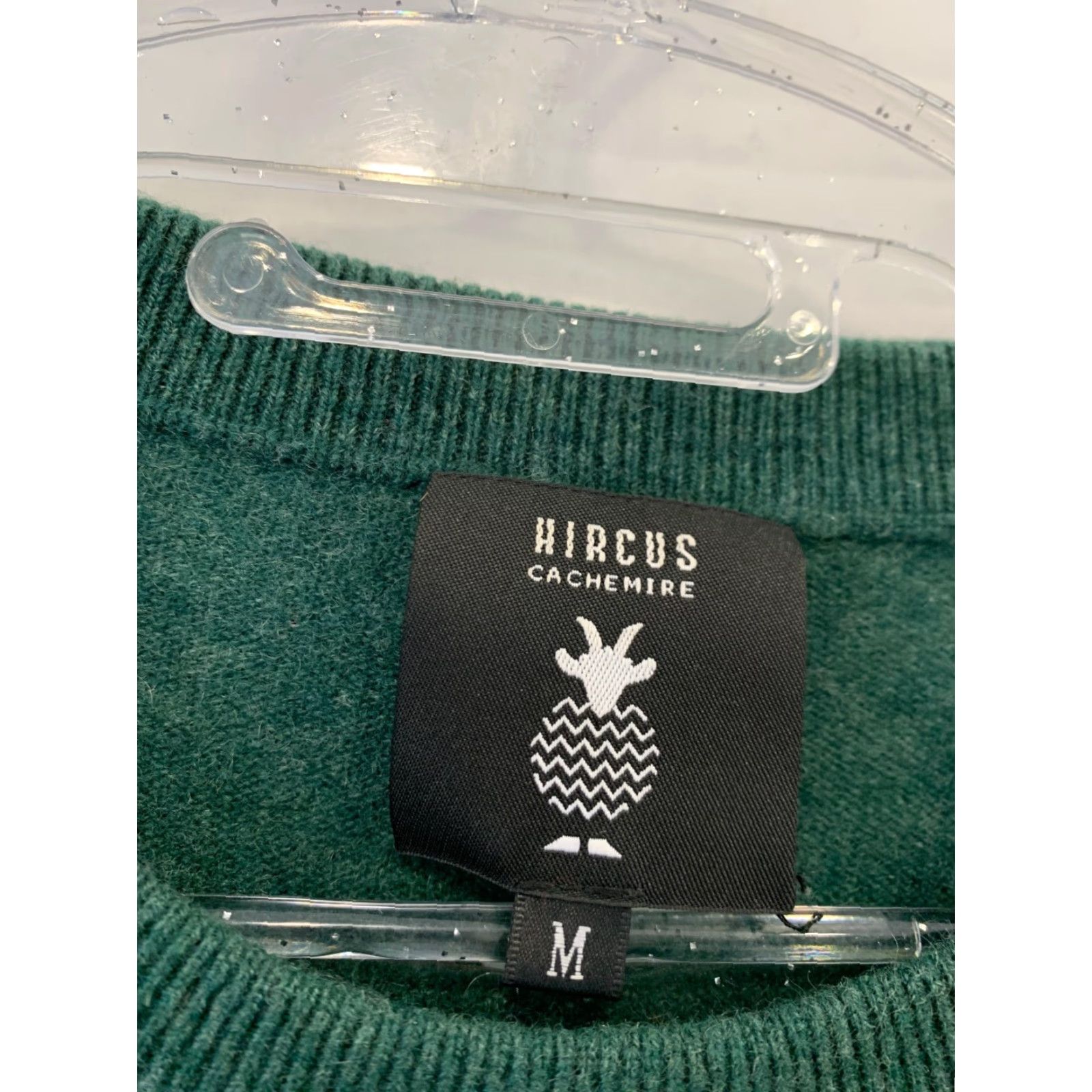 Vintage Hircus Sweater Green Men's M Crewneck Cashmere Pullover 100% - Vintage? No (pre-owned) Size US M / EU 48-50 / 2 - 3 Thumbnail