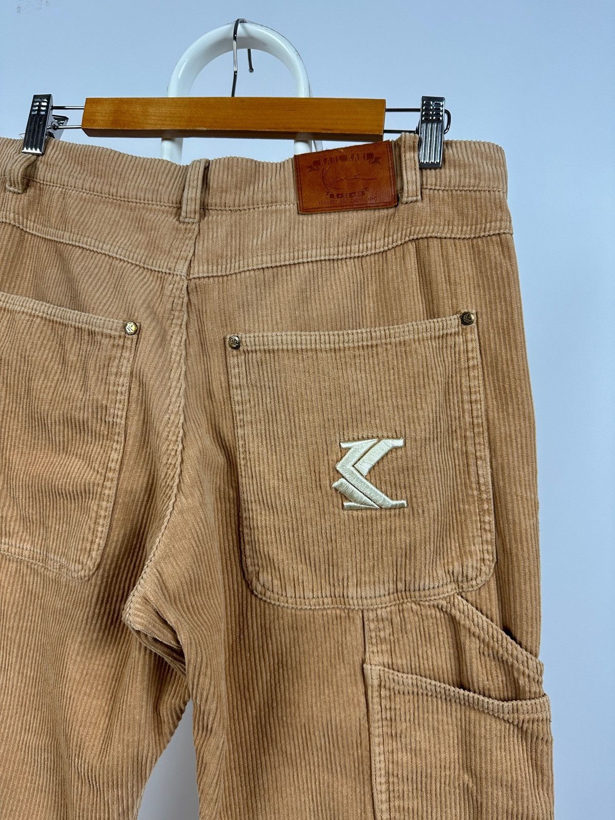 Karl Kani Vintage Karl Kani Corduroy Y2K Rap Baggy Cargo Pants Size US 30 / EU 46 - 8 Thumbnail