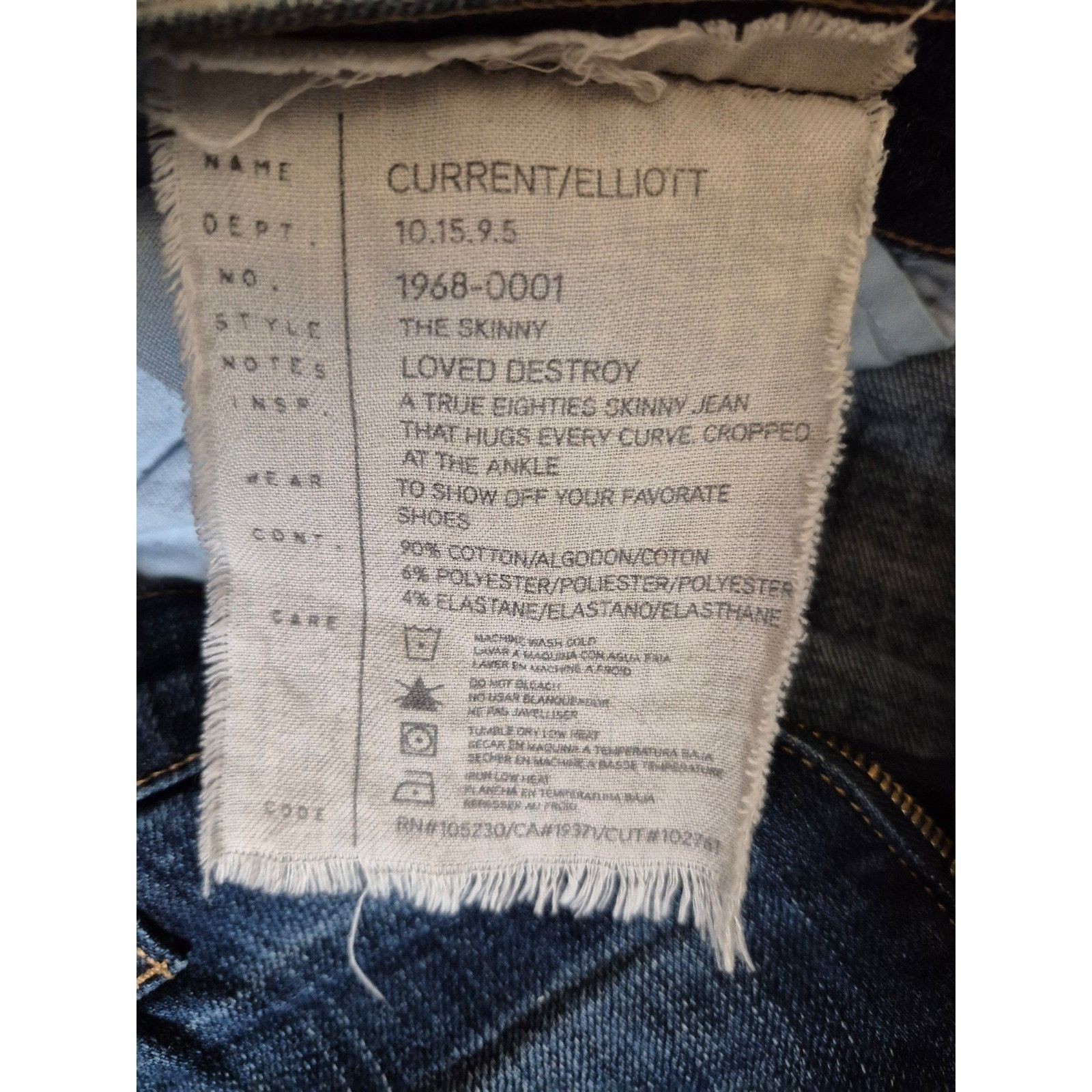 Current/Elliot Current/Elliot The Skinny Distressed Jeans Mid Rise Skinny J Size 30" / US 8 / IT 44 - 9 Thumbnail