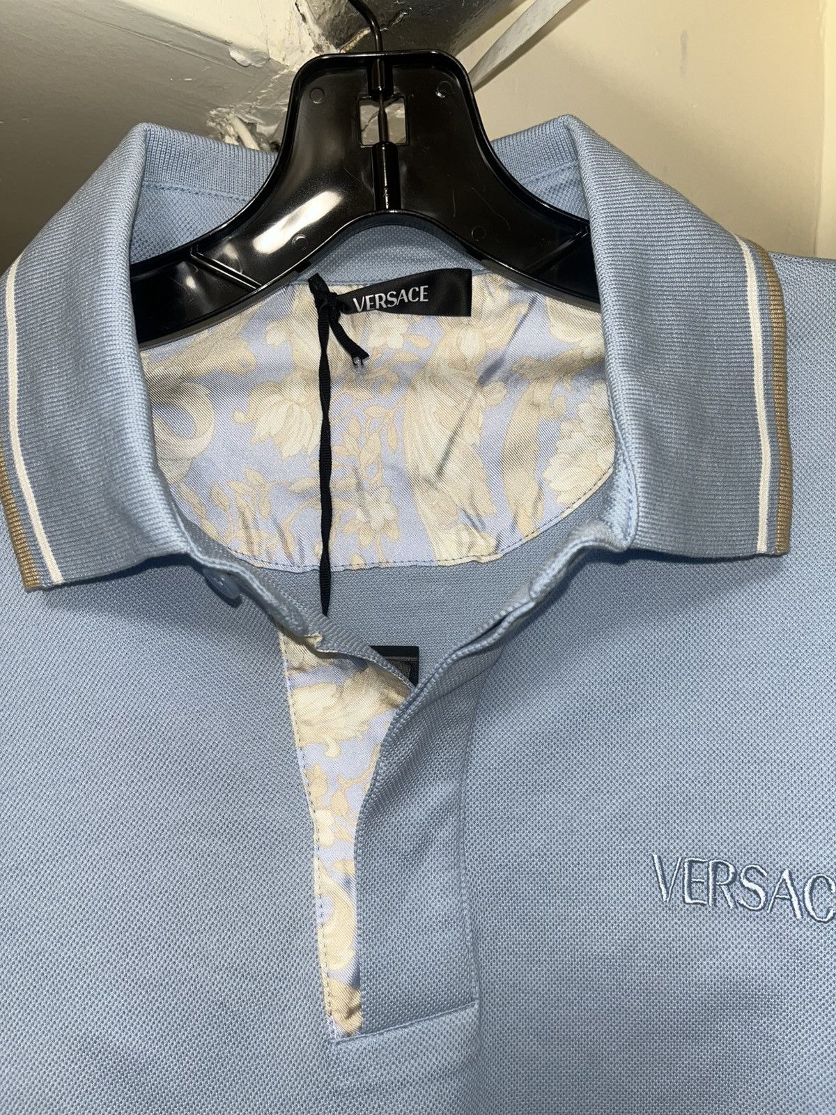 Versace Versace Blue Polo Shirt Sz XL Size US XL / EU 56 / 4 - 12 Thumbnail