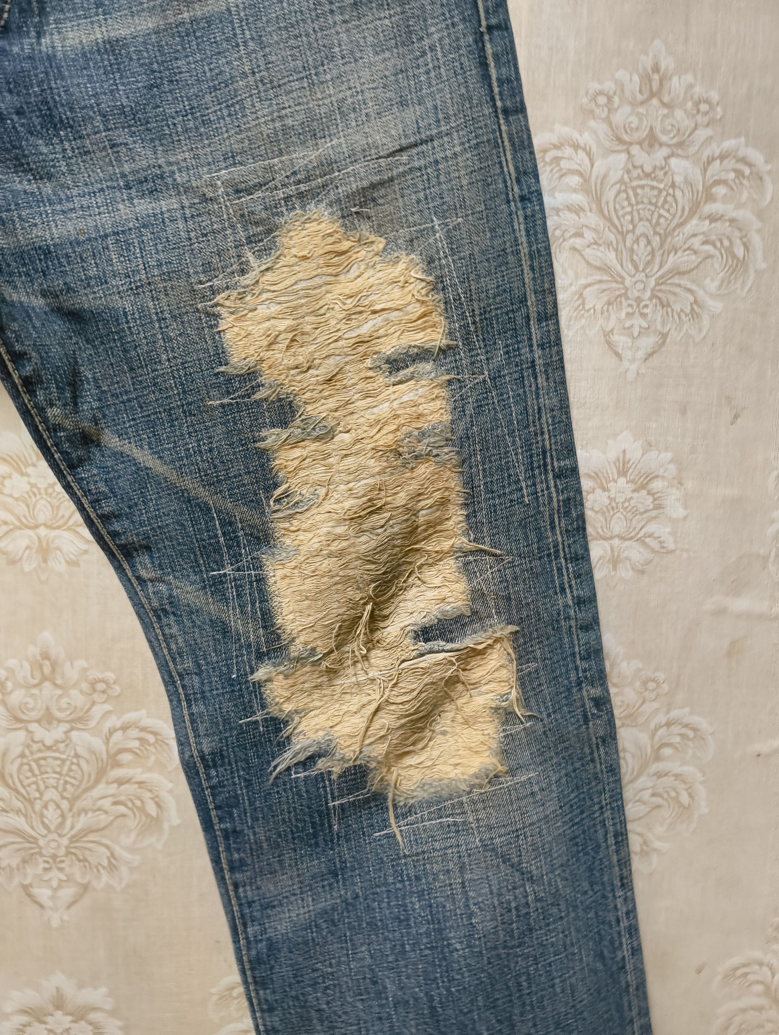 Japanese Brand VINTAGE GLAMB JAPAN DENIM DISTRESSED JEANS Size US 34 / EU 50 - 6 Thumbnail