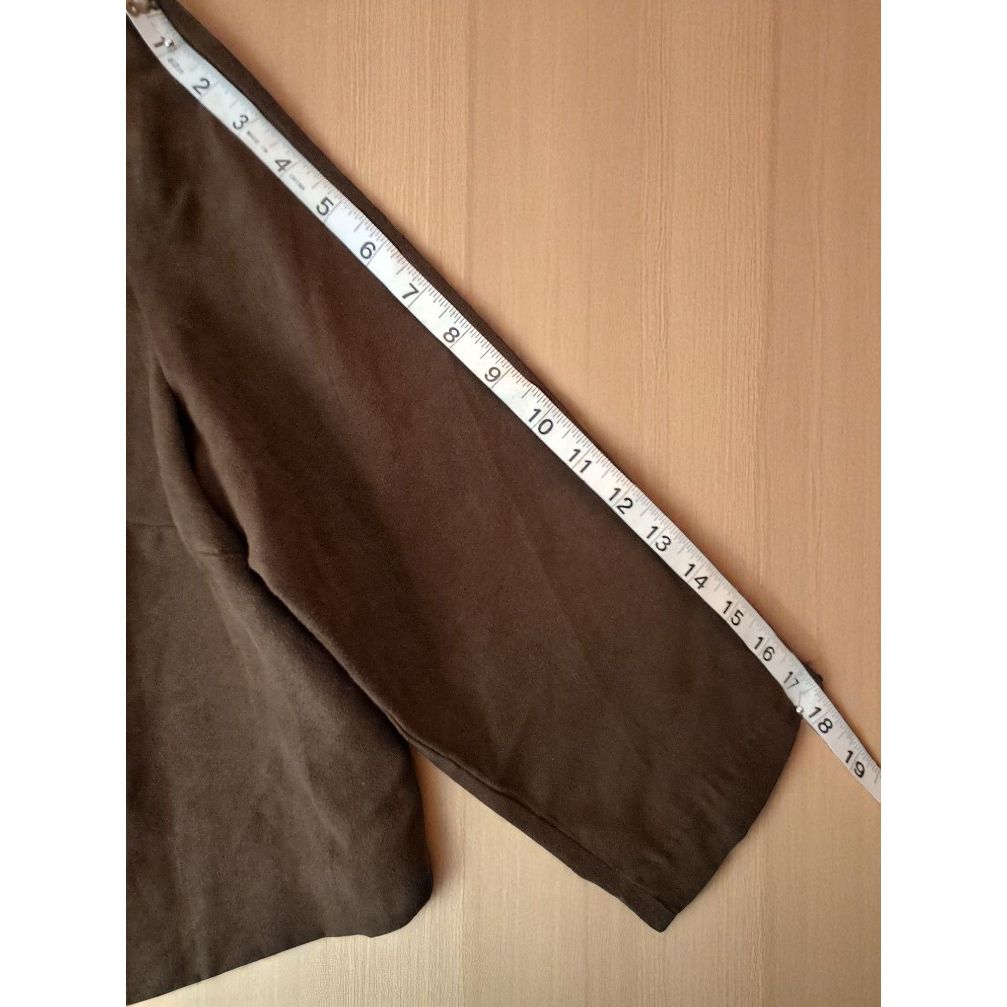 Designer R & K Originals Women's Brown Faux Suede Jacket – Size 10, N Size L / US 10 / IT 46 - 7 Thumbnail