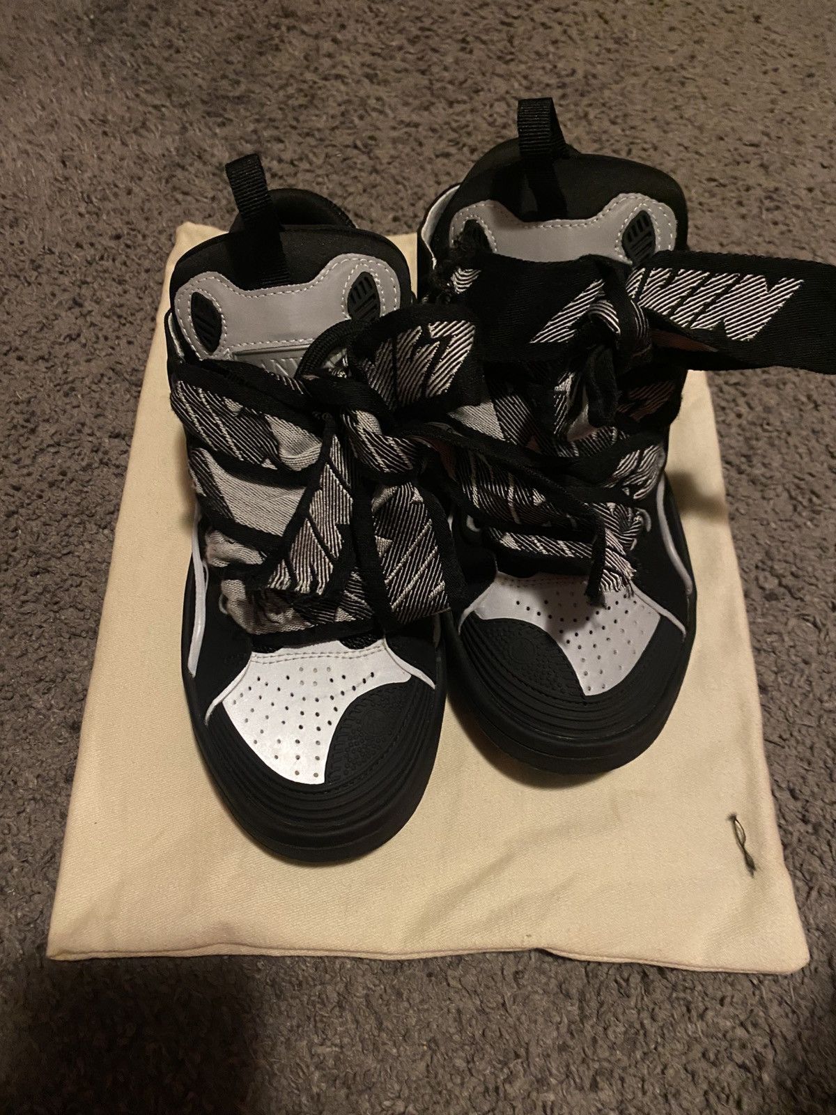 Lanvin Lanvin Curb Sneaker Black/Grey Size US 8 / IT 38 - 2 Thumbnail