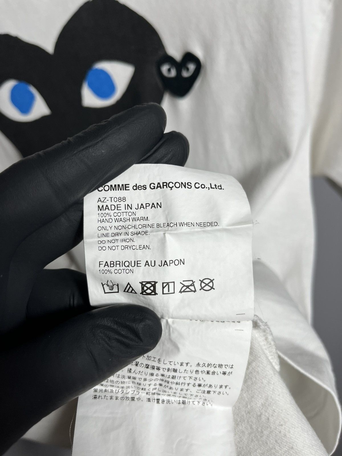Comme des Garcons COMME DES GARCONS CDG PLAY BLACK HEART WITH BLUE EYES TEE Size US XL / EU 56 / 4 - 10 Thumbnail