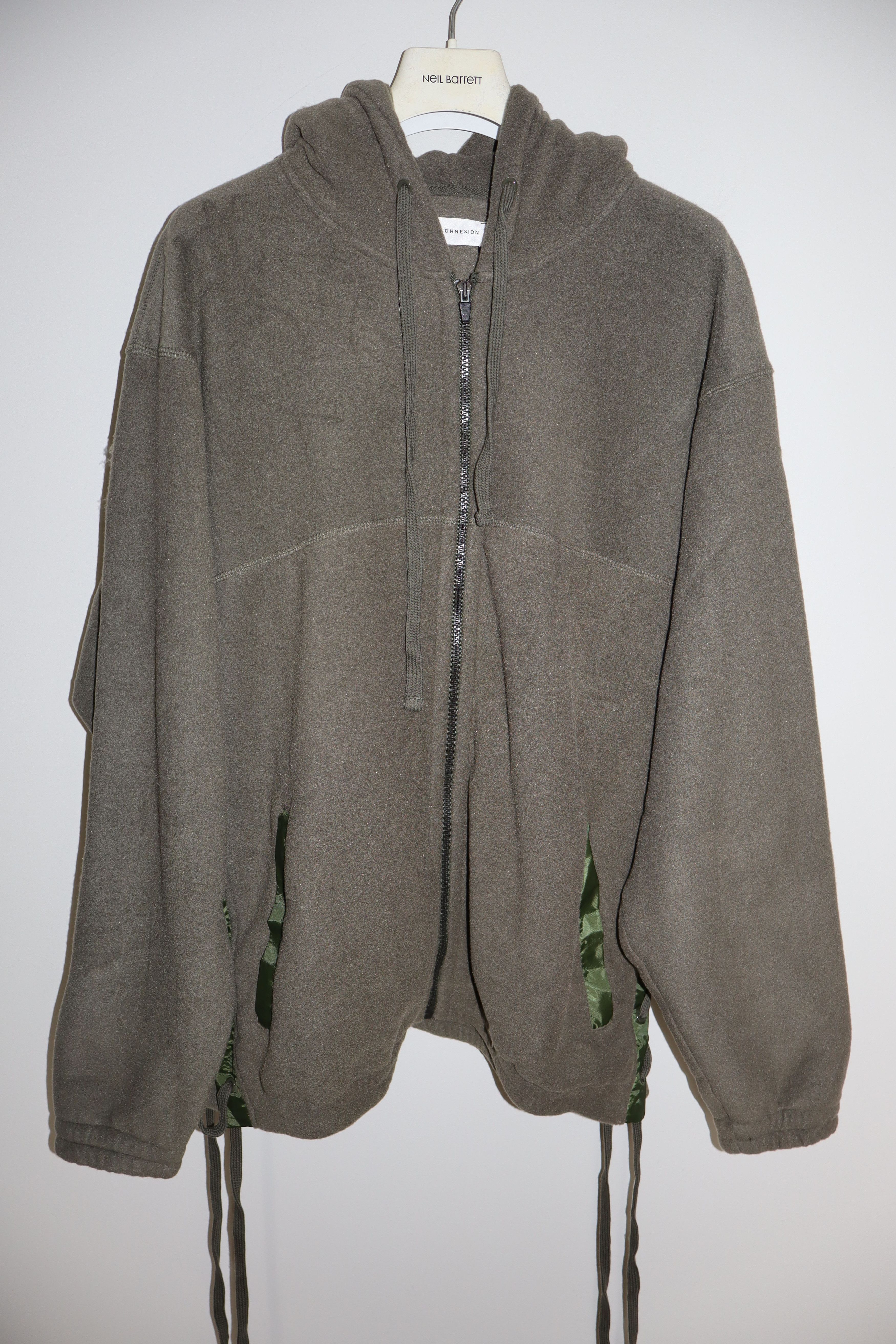 image of Faith Connexion Fleece Laced Hoodie in Khaki, Men's (Size XL)