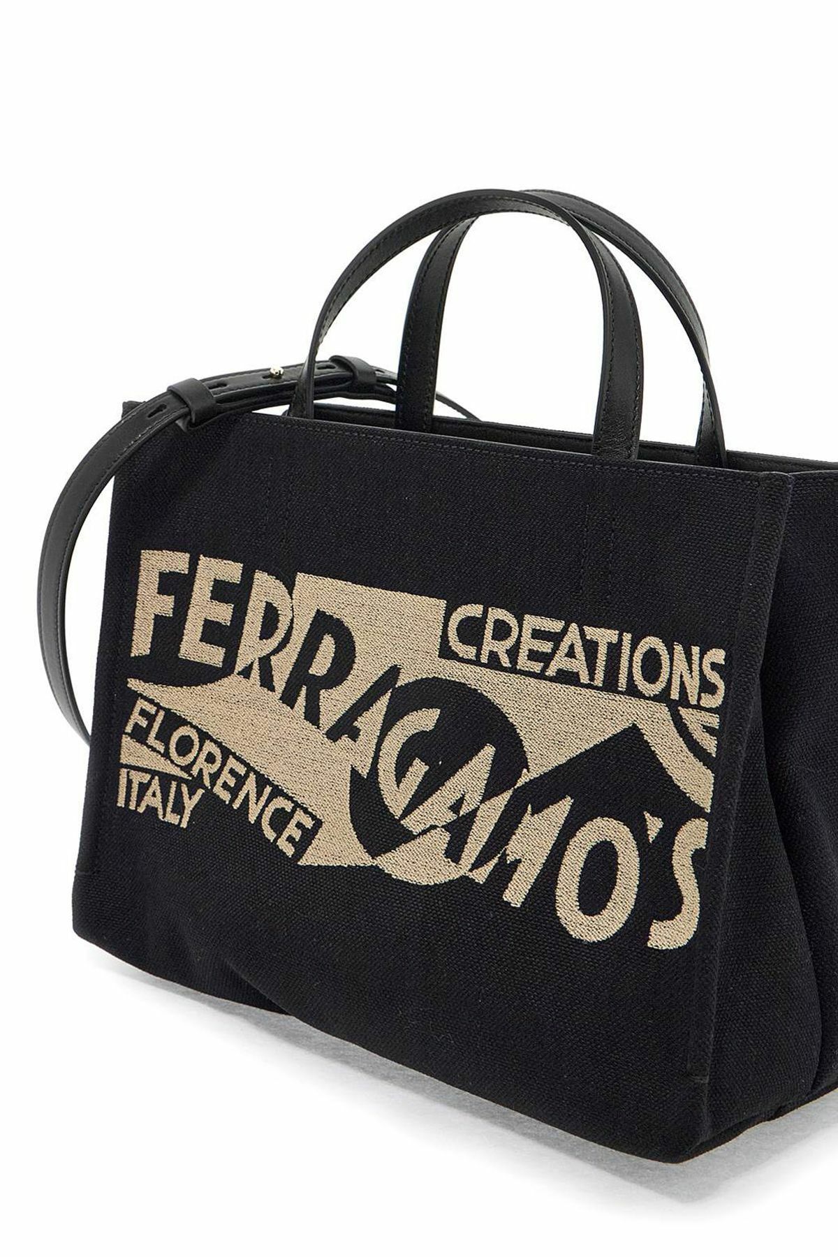 Salvatore Ferragamo o1s1rm0526 Size : OS / Tote Bag in Black/Beige Size ONE SIZE - 2 Thumbnail