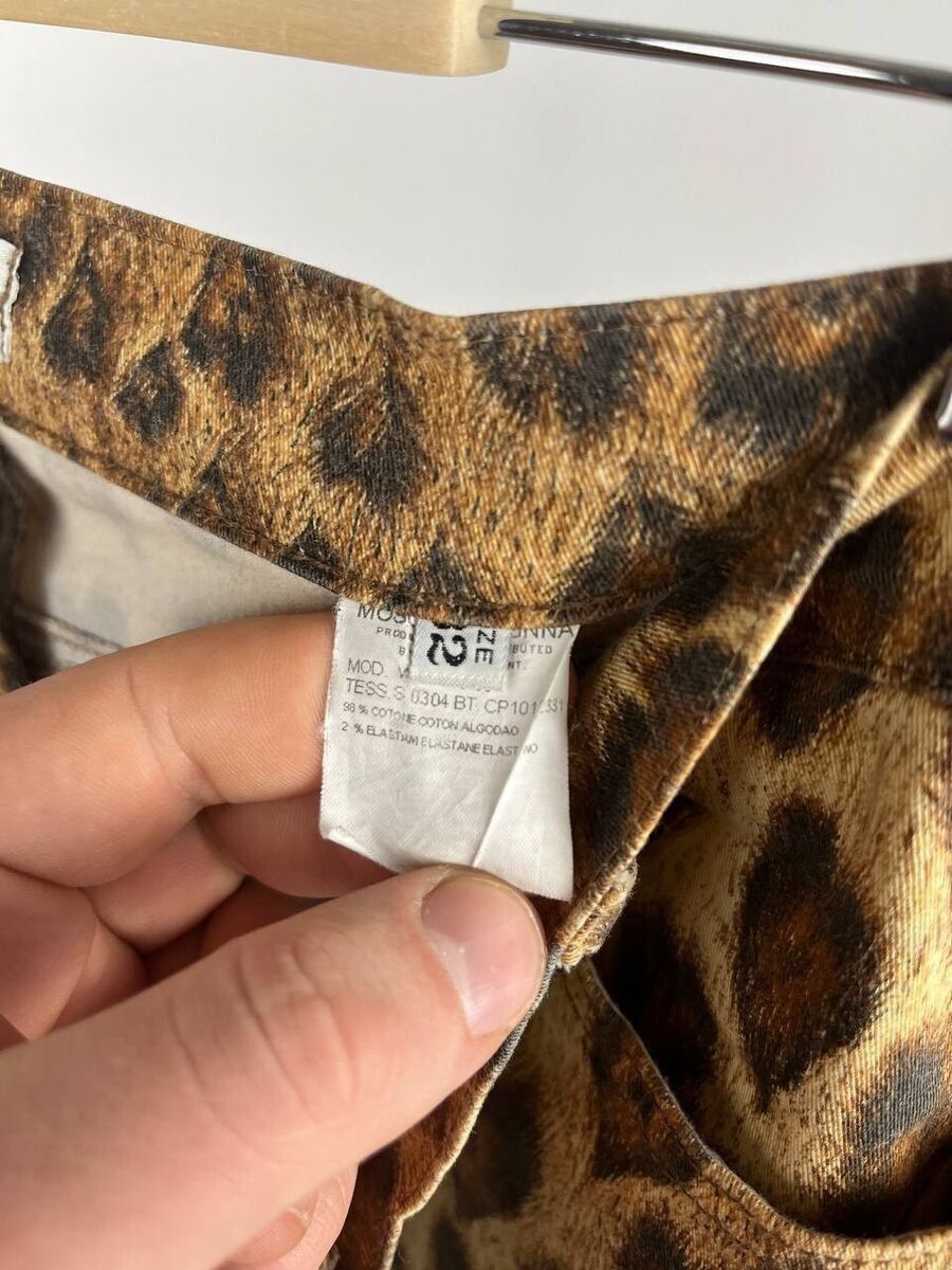 Moschino × Vintage Vintage Moschino Jeans Leopard Heart Print Jeans (0313) Size 24" / US 00 / IT 34 - 7 Thumbnail