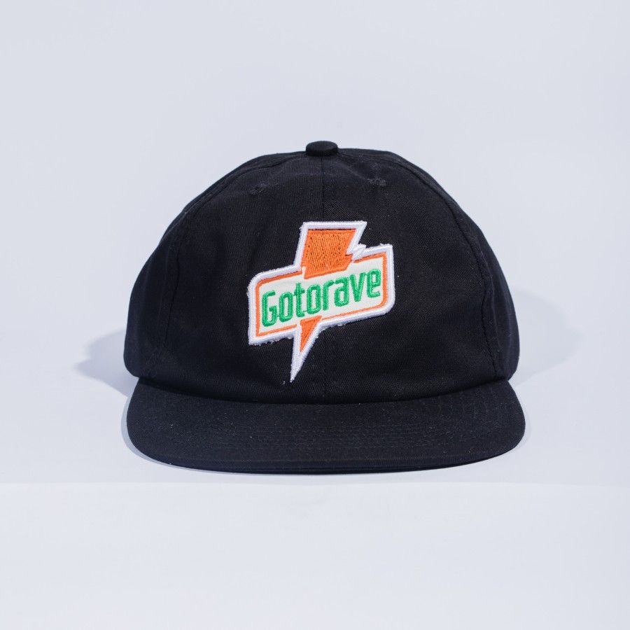 image of Gotorave 6 Panel Dad Hat in Black, Men's