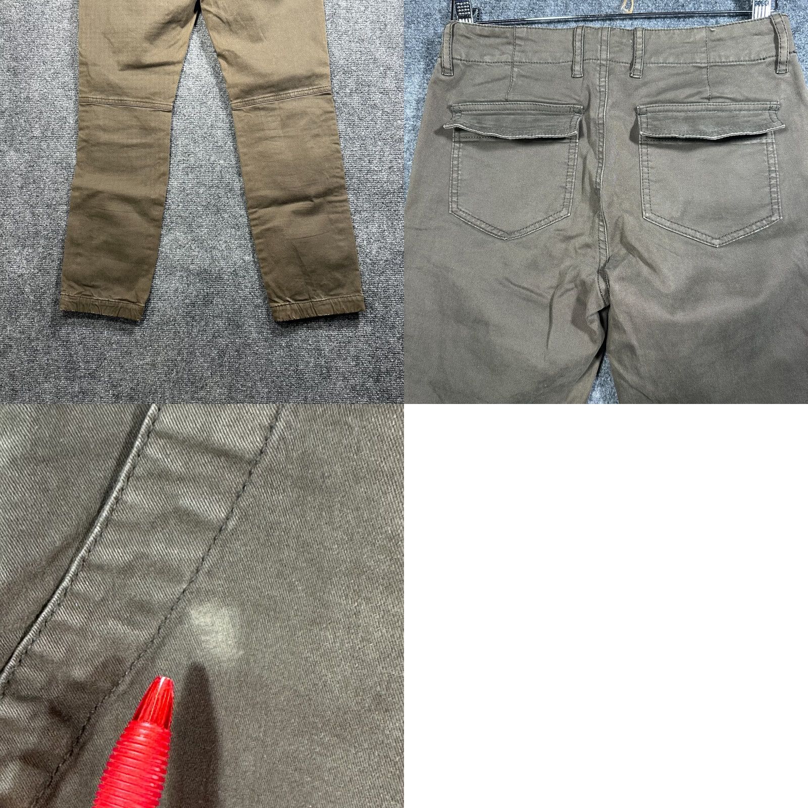TNA Tna Pants Womens 0 Chino Patch Pocket Green Cotton Stretch Khaki Zip Ankle Size 25" / US 0 / IT 36 - 8 Thumbnail