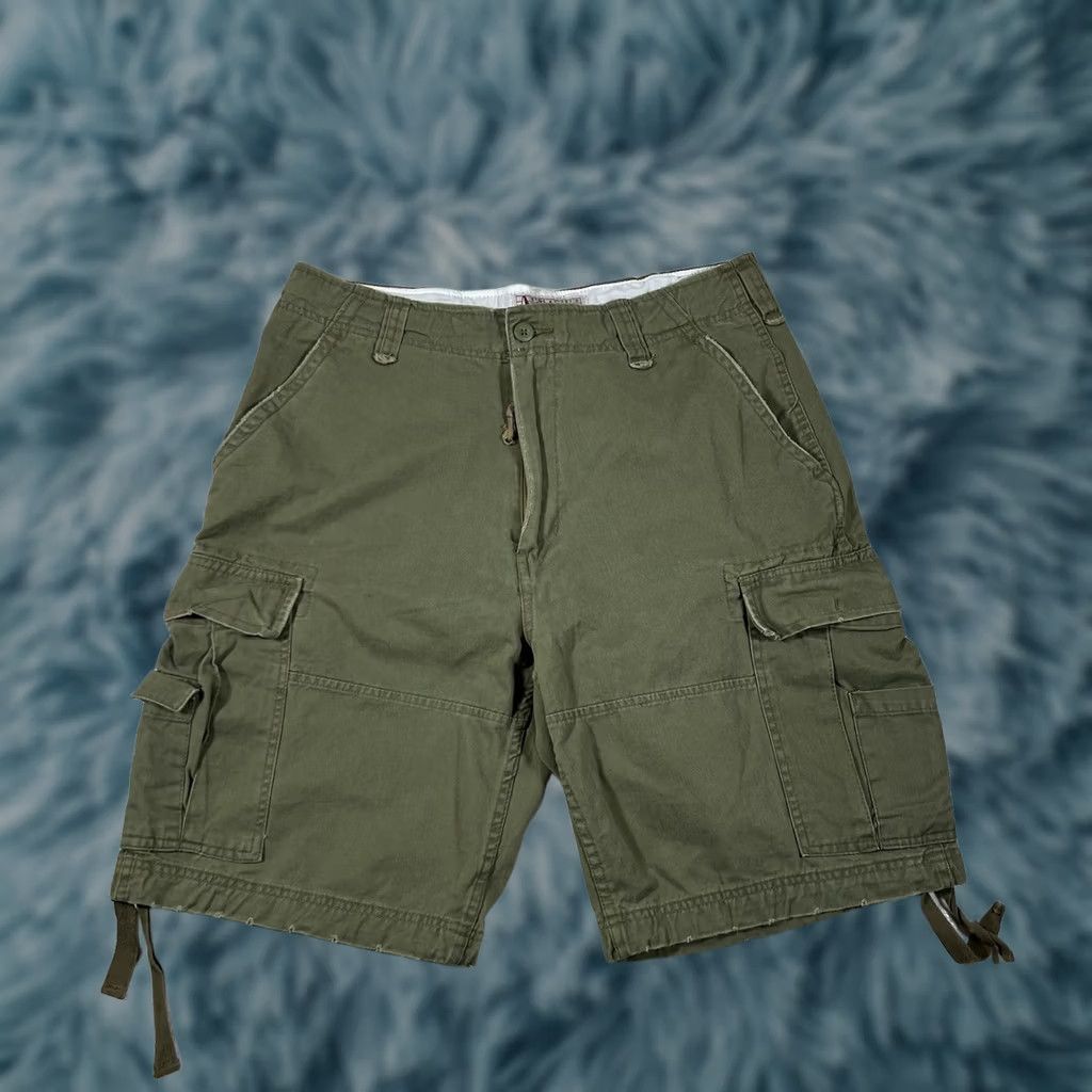 Vintage VINTAGE Steve & Barry's Cargo Shorts Men 34 Green Paratrooper Military 2000s Y2K University Cargo Shirt? Size US 34 / EU 50 - 1 Thumbnail