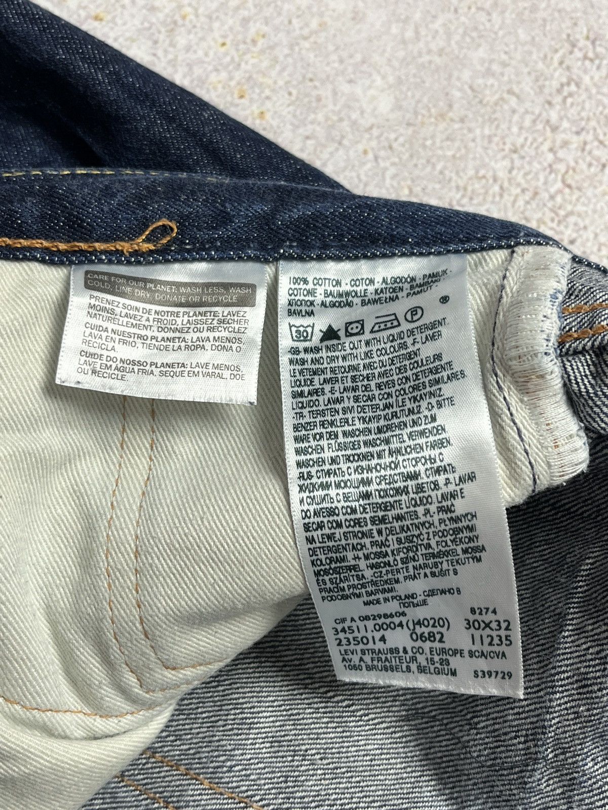 Levi's Levi's Strauss & Co. 511 Selvedge Jeans Raw Denim Size US 30 / EU 46 - 8 Thumbnail
