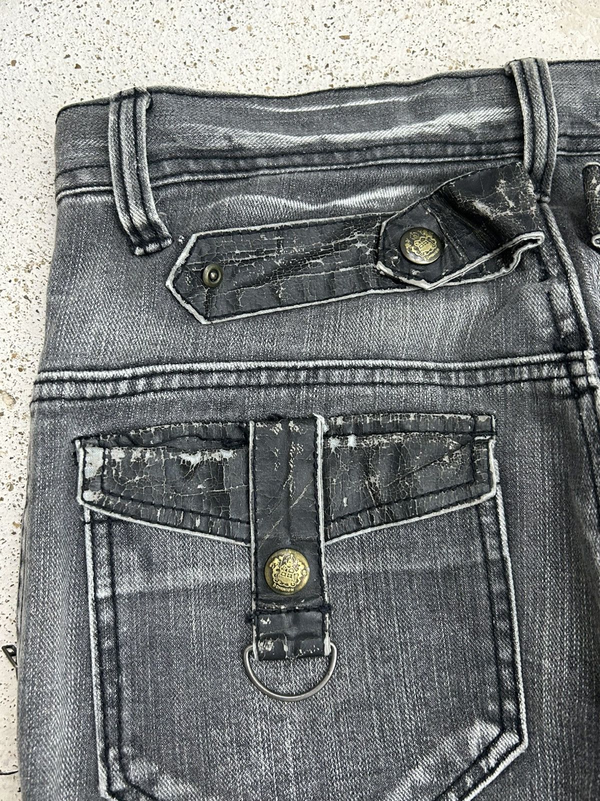 If Six Was Nine Clone Deugru Japan Grey Wash Punkers Pocket Zipper Size US 31 - 21 Thumbnail