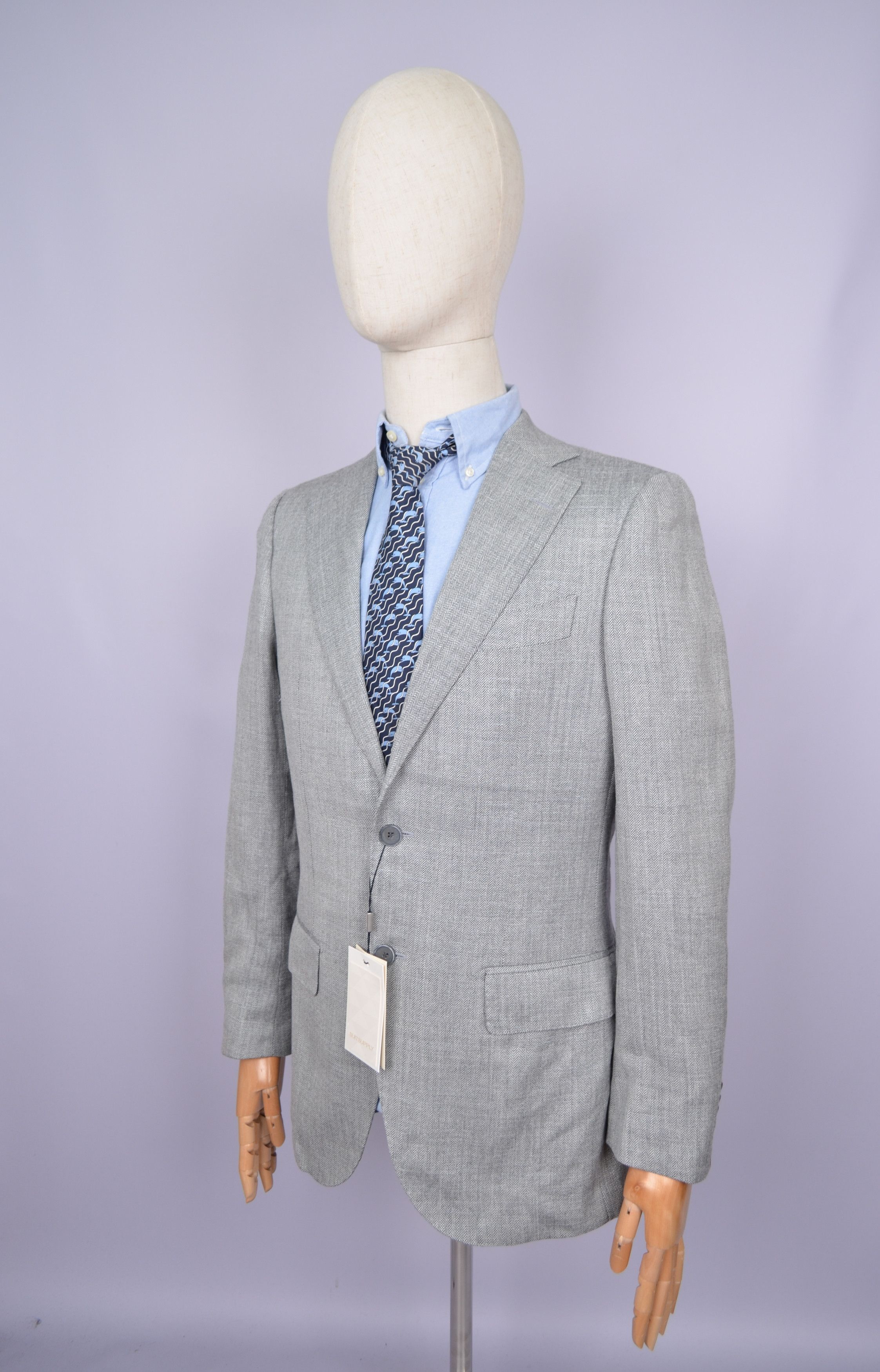 Suitsupply SUITSUPPLY Lazio Ethomas Wool Silk Linen Suit Grey US36 Size 36R - 5 Thumbnail