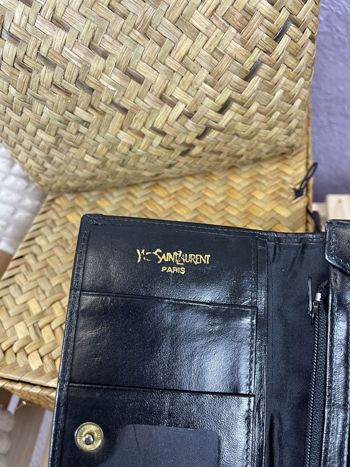 Vintage Yves Saint Laurent Paris monogram canvas leather wallet Size ONE SIZE - 9 Thumbnail