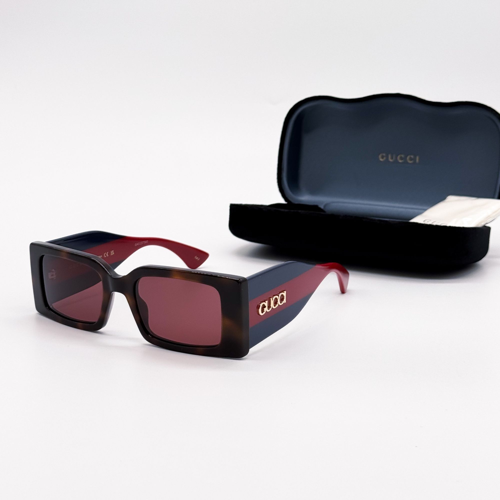 Gucci NEW GUCCI GG1860S 002 HAVANA BLUE RED UNISEX SUNGLASSES GUCC Size ONE SIZE - 1 Thumbnail