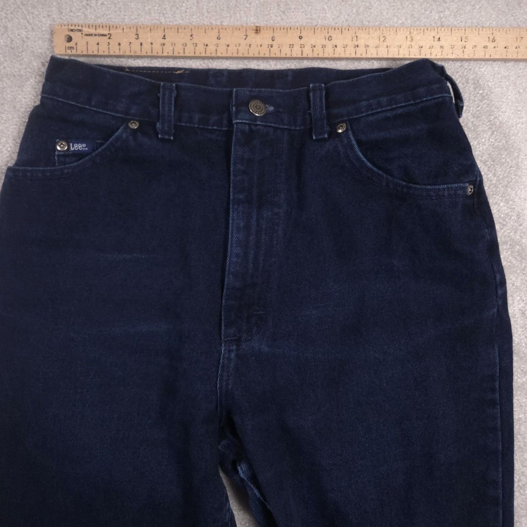 Lee VINTAGE Lee Jeans Womens 14 Dark Blue High Rise Relaxed Mom Tapered Denim 90s Size 36" / US 14 / IT 50 - 7 Thumbnail