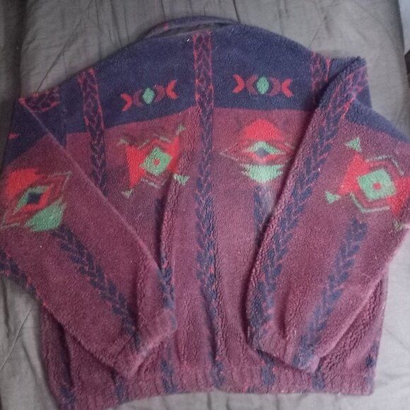 Woolrich Woolen Mills Vintage Woolrich Southwest Aztec Zipper Fleece Jacket Size US XXL / EU 58 / 5 - 5 Thumbnail