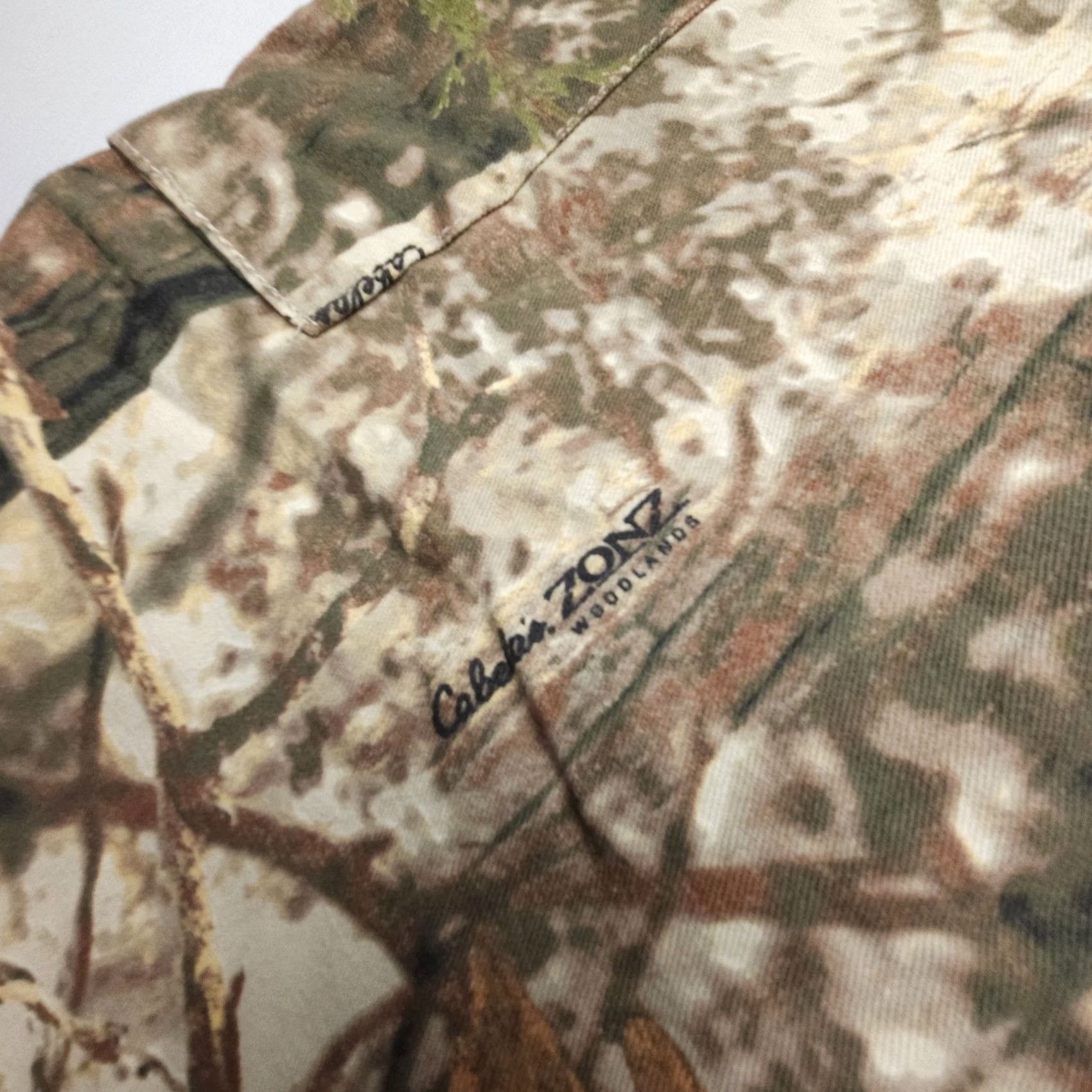 Vintage Cabela's Woodlands Camo Cargo Pants Mens 36 x 33 Hunting Adjustable Cargo Pocket Twill Cotton Blend Pocketed Belted Casual Workwear Size US 36 / EU 52 - 7 Thumbnail