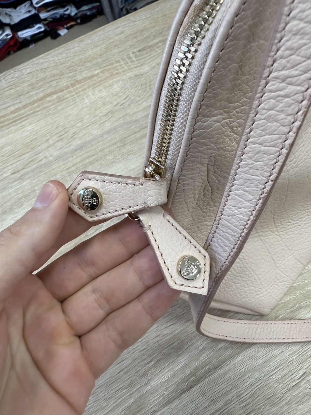 Vivienne Westwood 🇮🇹 Vivienne Westwood Balmoral Grain Leather Pink Bag Size ONE SIZE - 4 Thumbnail