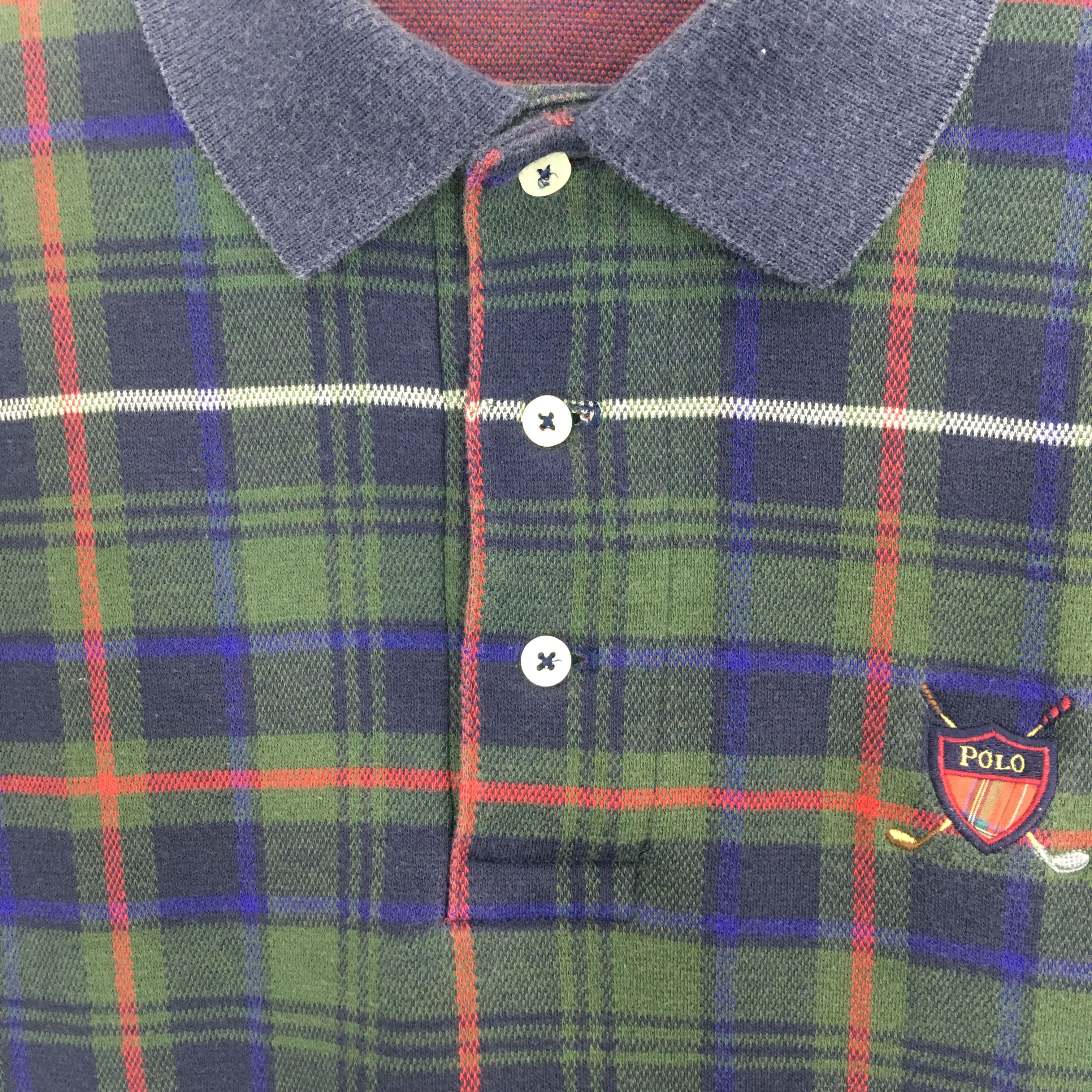 Polo Ralph Lauren Vintage 90s Polo Ralph Lauren Golf Checkered Polo Rugby Size US S / EU 44-46 / 1 - 6 Thumbnail