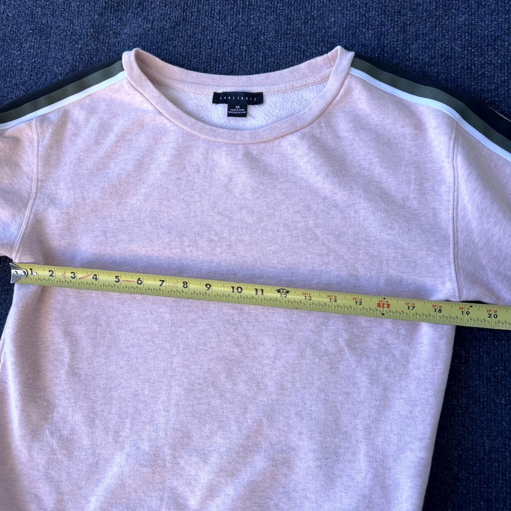 Sanctuary VINTAGE? (No) Sanctuary Sweatshirt Womens XS Pink Crewneck Stripe Sleeve Athleisure Pullover Size XS / US 0-2 / IT 36-38 - 4 Thumbnail