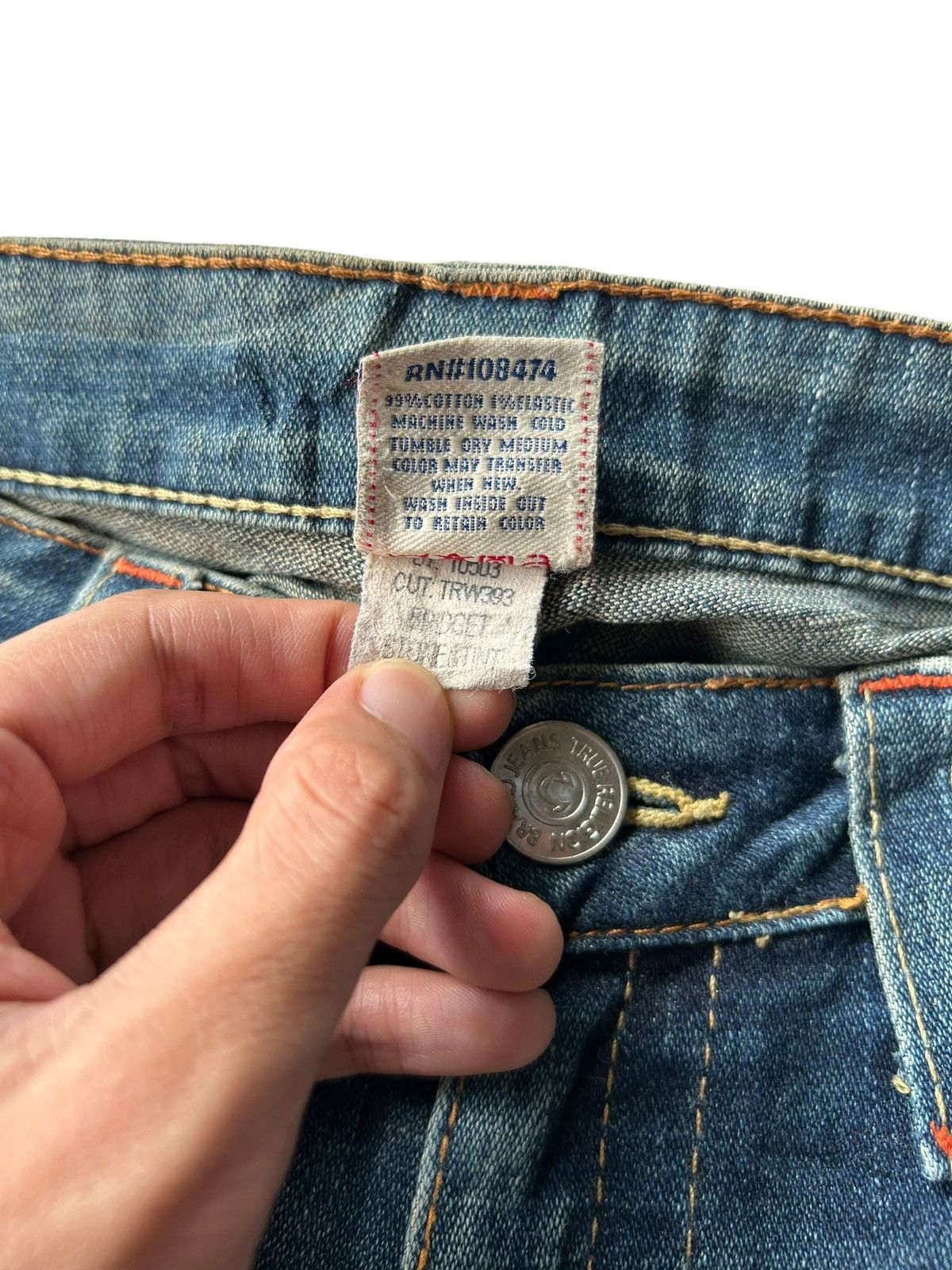 True Religion True Religion Flare Distressed Denim Made in Usa ☠️ Size US 34 / EU 50 - 7 Thumbnail