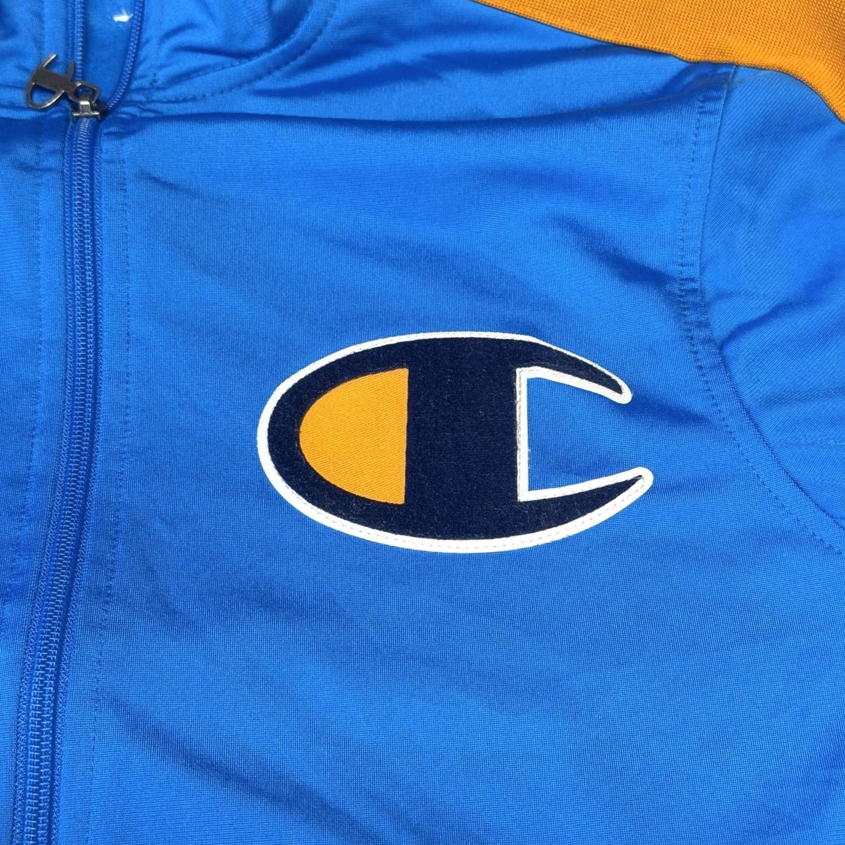 Champion Champion Jacket Mens Small Blue Colorblock Track Full Zip Logo Tape Athletic Size US S / EU 44-46 / 1 - 3 Thumbnail