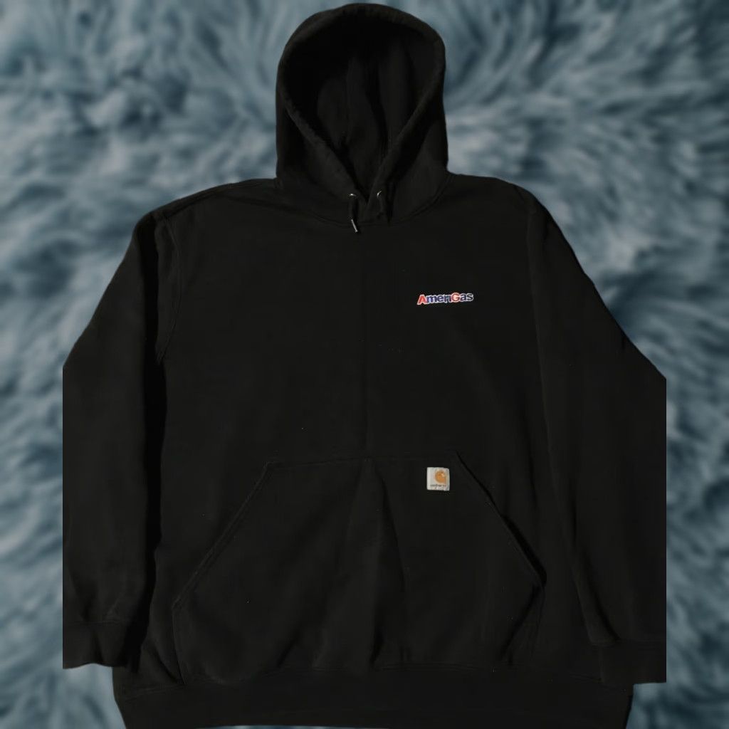 Carhartt VINTAGE Carhartt Hoodie Shirt 3XL Black Biker Grunge Punk 90s Work Skate Surf 80s USA Mens Size US XXL / EU 58 / 5 - 1 Thumbnail