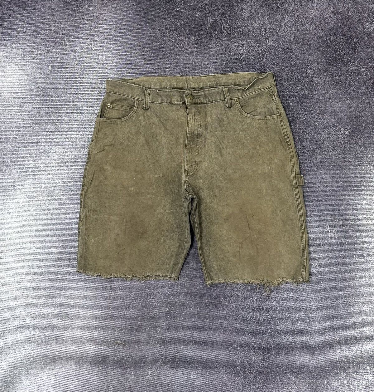 Dickies Vintage Dickies Y2K American Olive Hype Cropped Baggy Shorts Size US 38 / EU 54 - 2 Thumbnail
