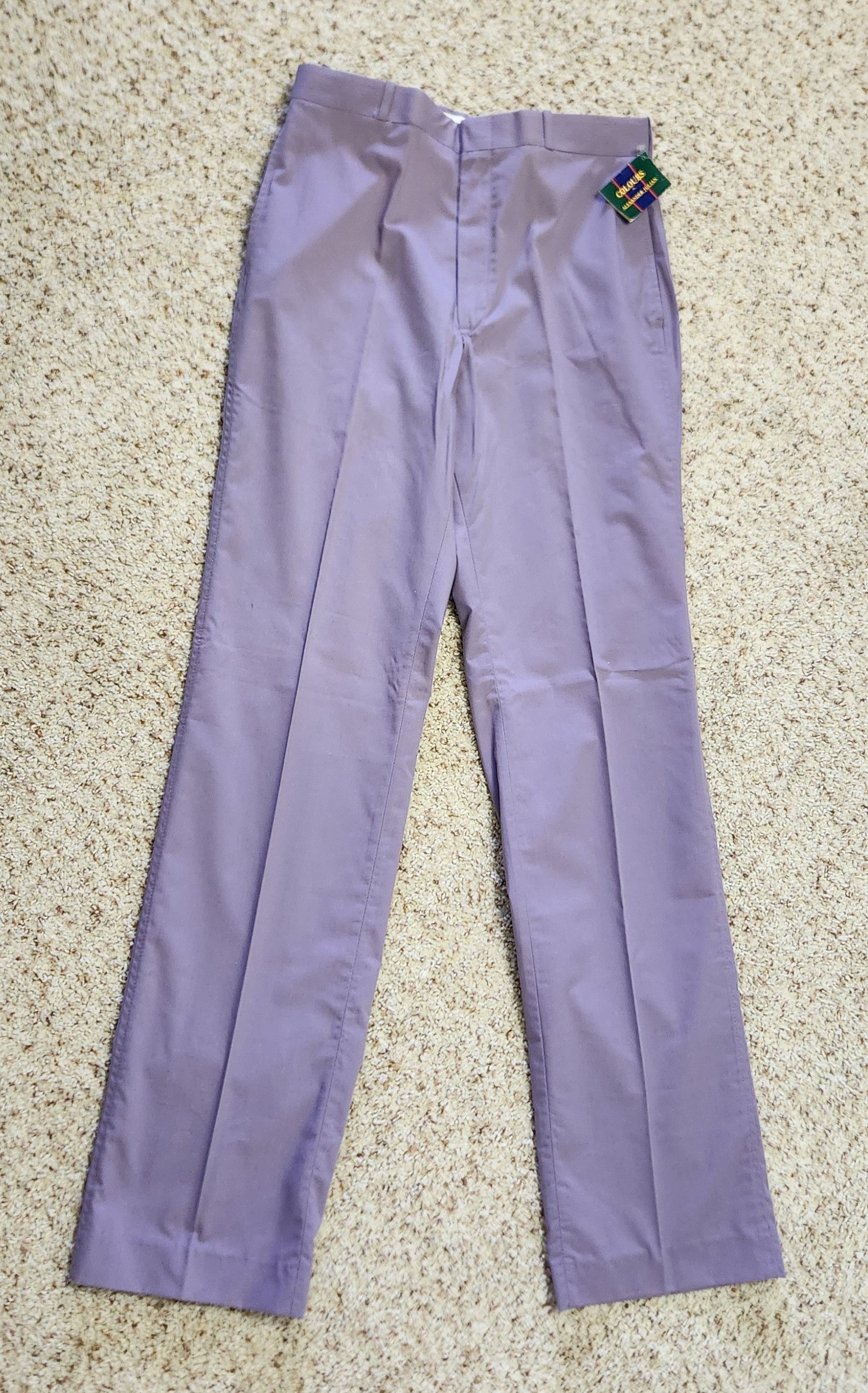 Alexander Julian men's lilac pants 31 vintage 1980s NOS Alexander Julian Size US 31 - 2 Thumbnail