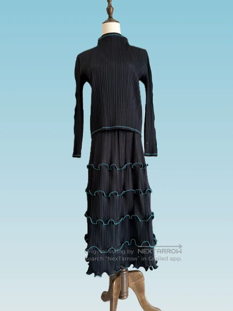 Issey Miyake Issey Miyake Lace Ruffle Tiered Skirt Set Size M / US 6-8 / IT 42-44 - 2 Thumbnail
