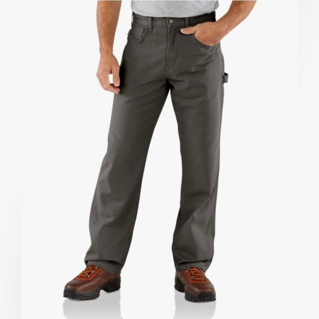 Carhartt Carhartt Mens Loose Canvas Carpenter Pant Charcoal Size 40 Size US 40 / EU 56 - 1 Thumbnail