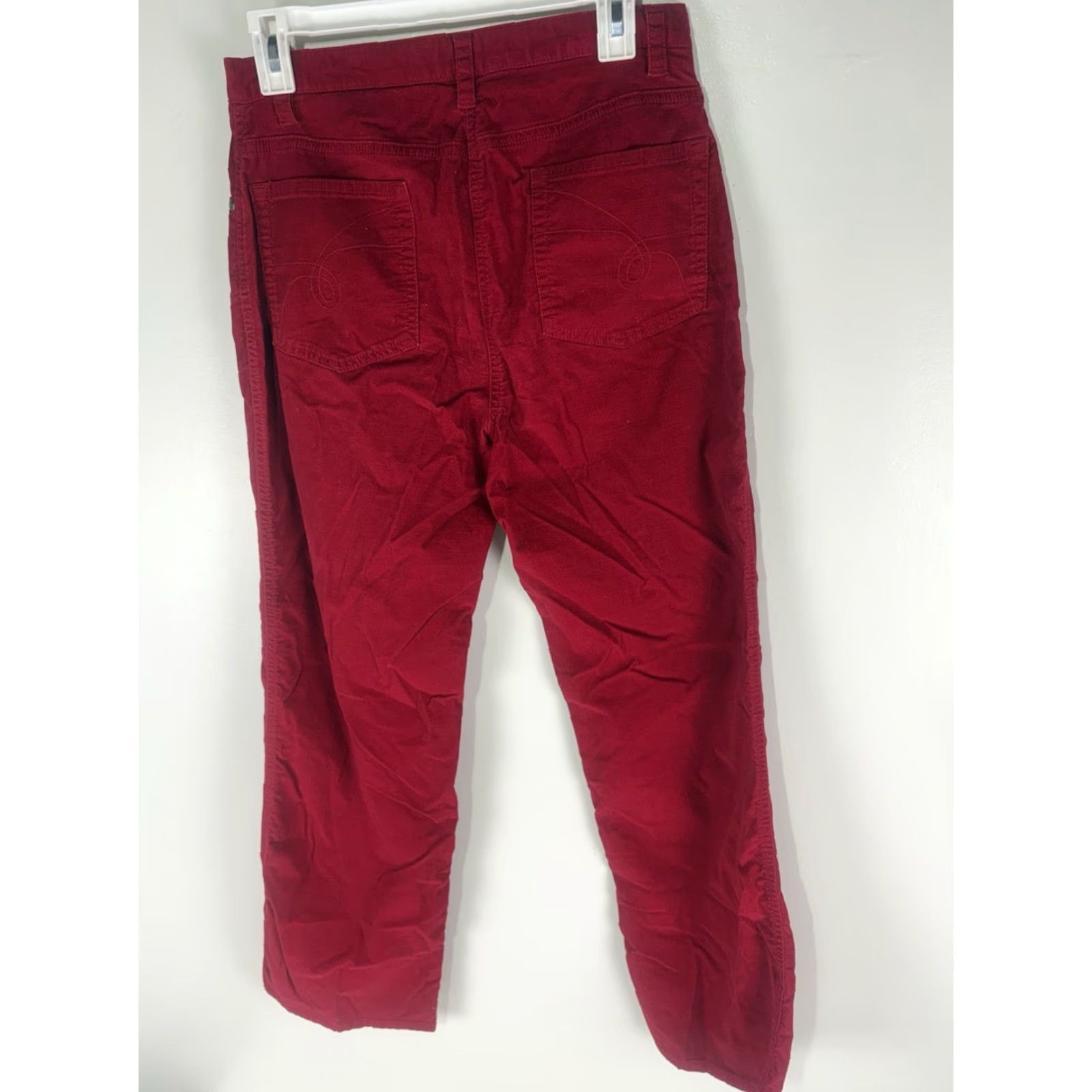 Velvet VINTAGE Clothes Women’s Red Velvet Bootcut Dress Pants Size 6 Business Casual Workwear Size 28" / US 6 / IT 42 - 4 Thumbnail