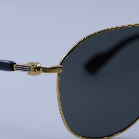 Gucci Gucci GG1220S 001 Sunglasses Gold/Black Aviator Frame, Grey Size ONE SIZE - 5 Thumbnail