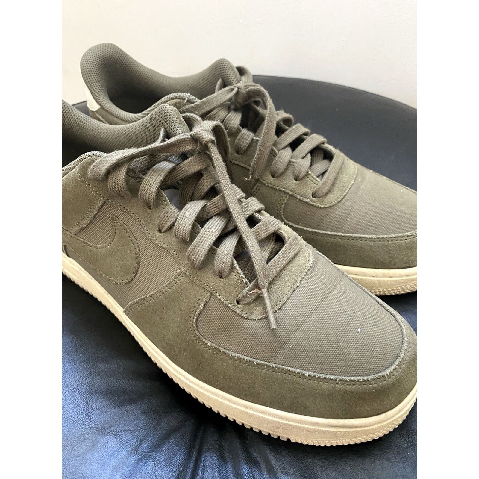 Nike Nike Air Force 1 Suede Size 11.5 Medium Olive Sail AR0265-200 Men Shoes Size US 12 / EU 45 - 2 Thumbnail